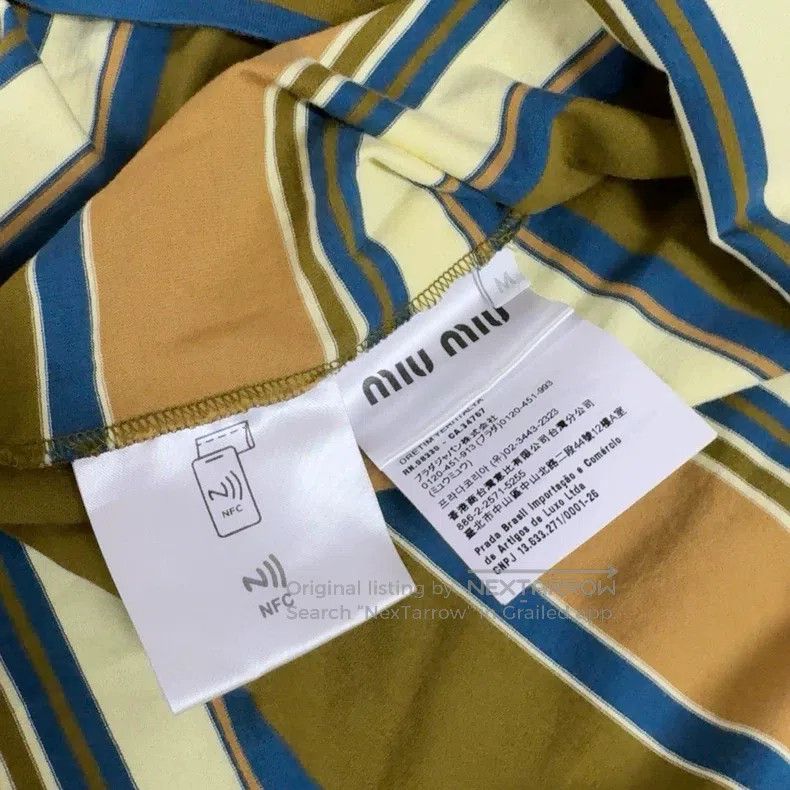Miu Miu Miu Miu Size M Striped PoLo shirt Size M / US 6-8 / IT 42-44 - 4 Thumbnail