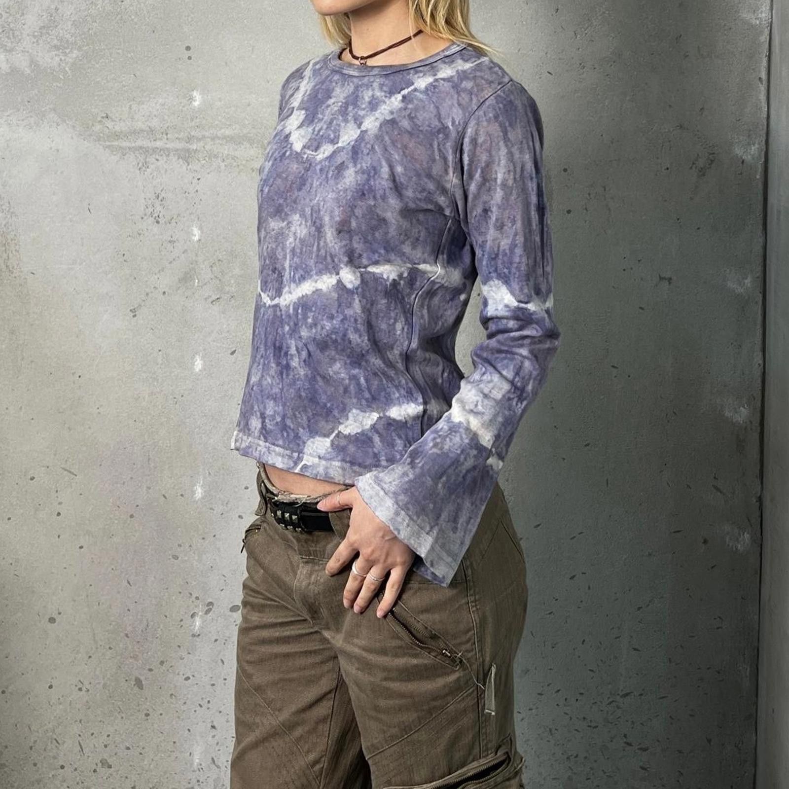 Japanese Brand Deadstock Vintage Nepal Tie Dye Long Sleeve Tee Size M / US 6-8 / IT 42-44 - 4 Thumbnail