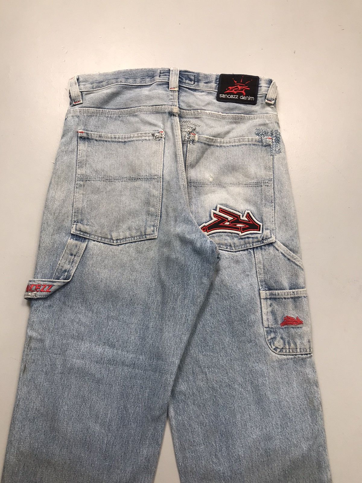 Southpole Vintage Sancezz carpenter repaired denim Size US 34 / EU 50 - 11 Thumbnail