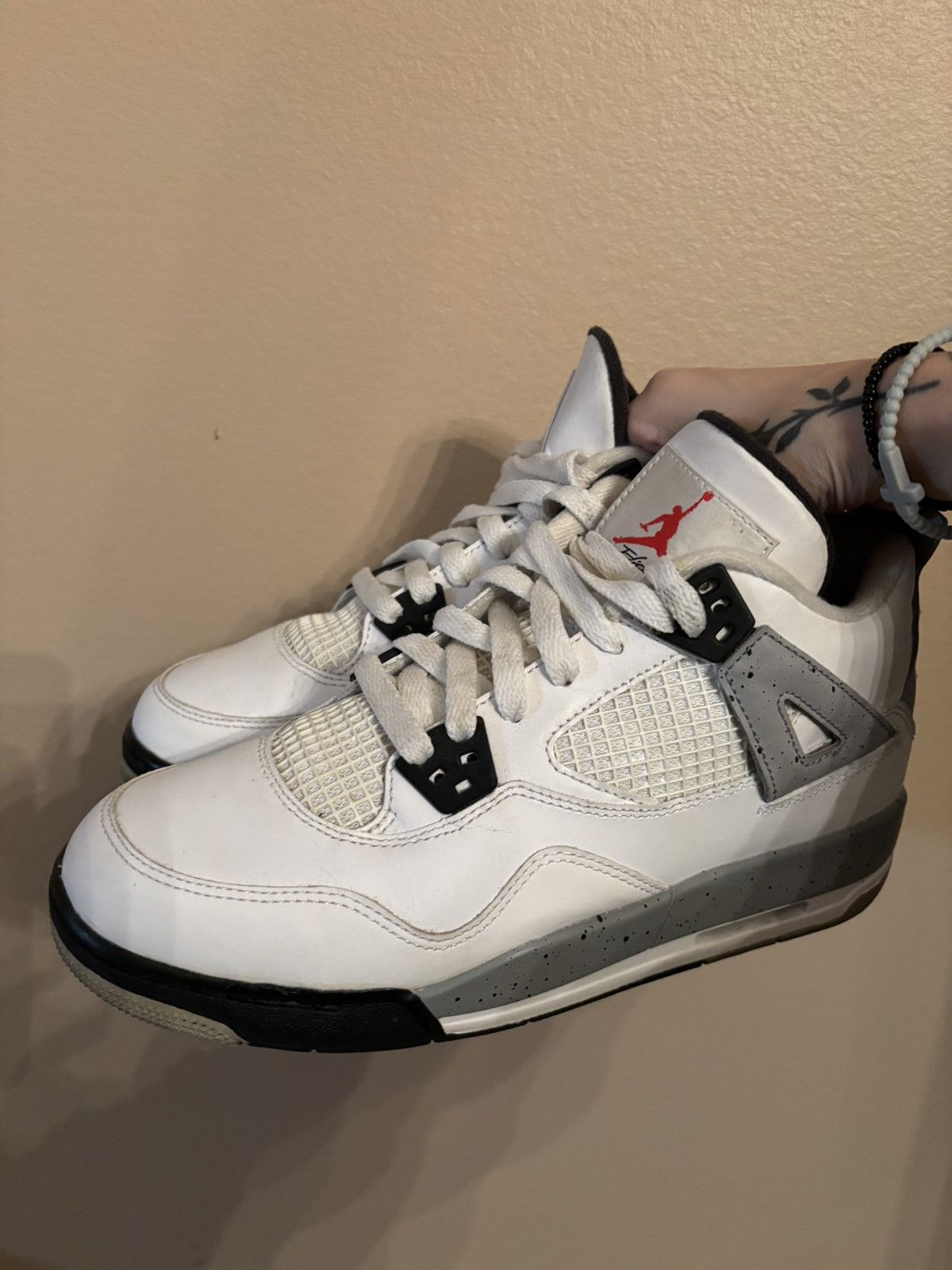 Jordan Brand Air Jordan 4 Retro OG BG 'White Cement' 2016 Size US 6 / EU 39 - 6 Thumbnail