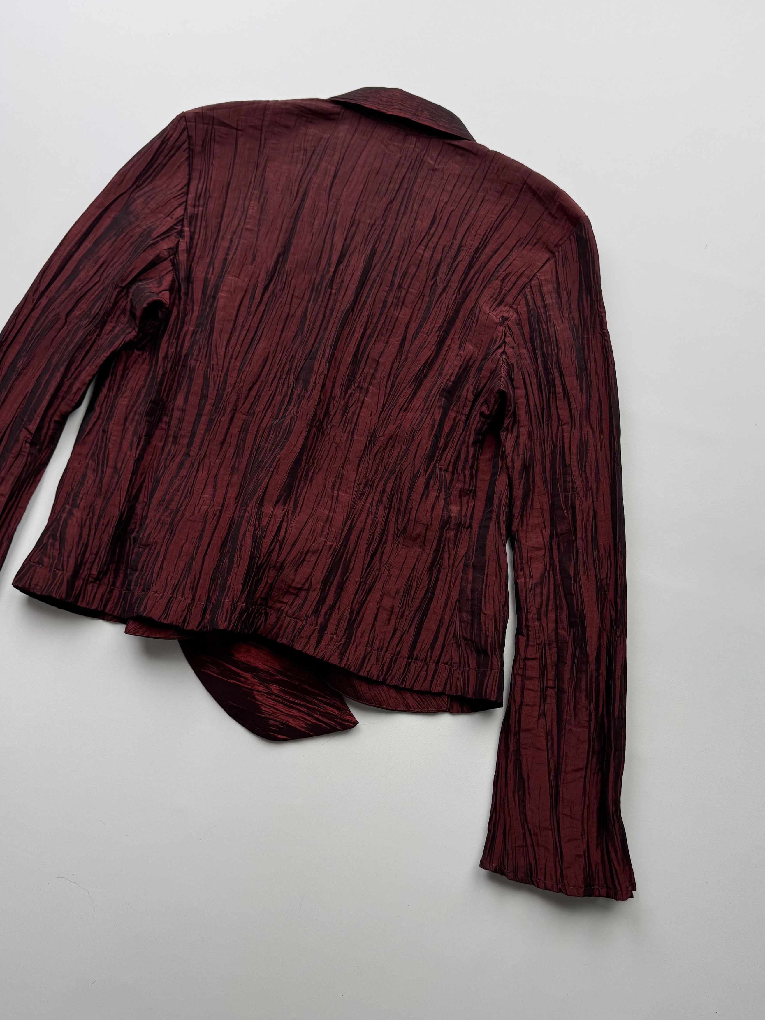 Japanese Brand Vintage Cropped Plisse Blouse B719(V337)E2 Size M / US 6-8 / IT 42-44 - 7 Thumbnail