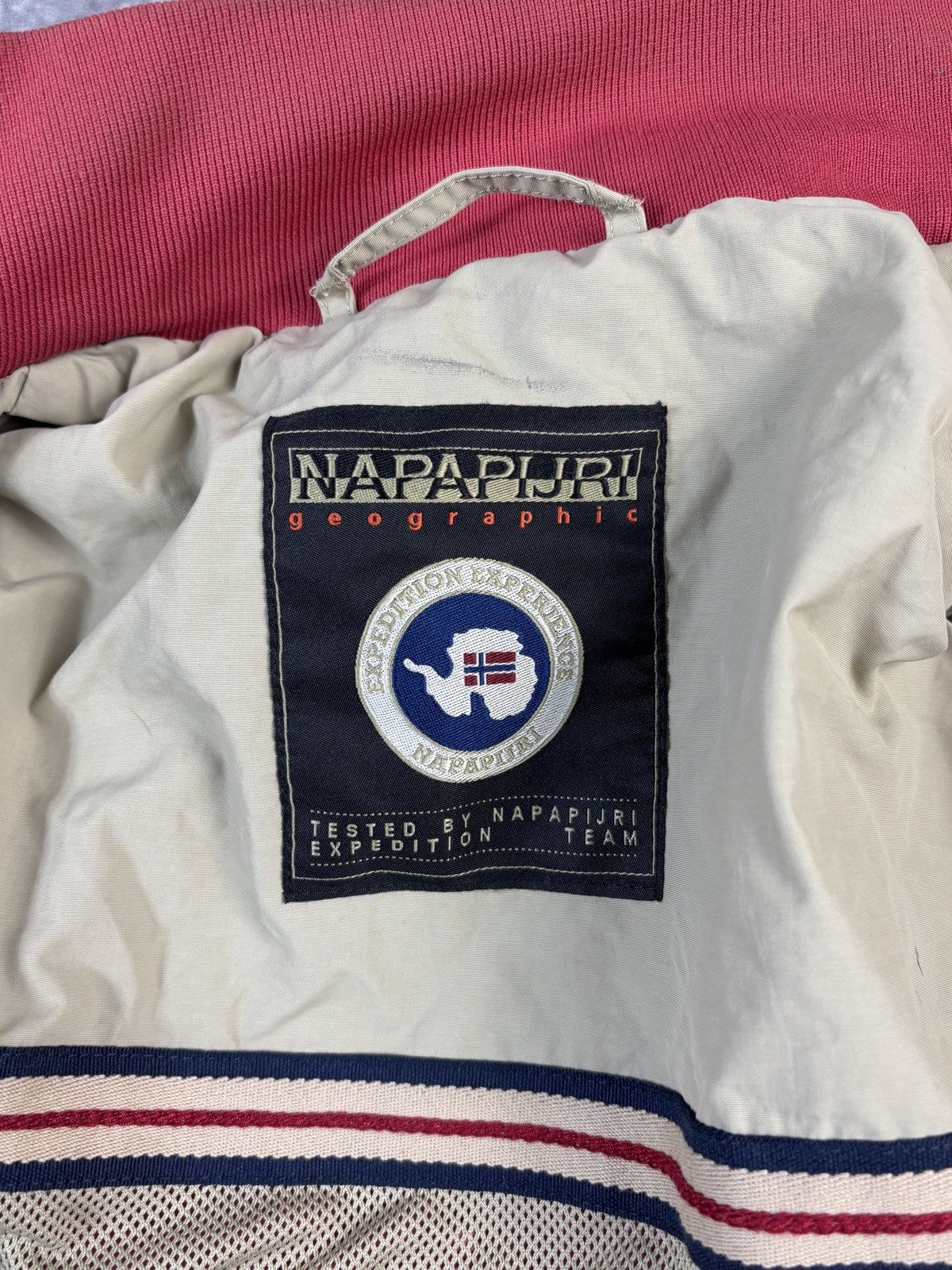 Napapijri × Vintage Vintage Napajiri Jacket Shell Windbreaker Track Jacket Coral Size US L / EU 52-54 / 3 - 5 Thumbnail