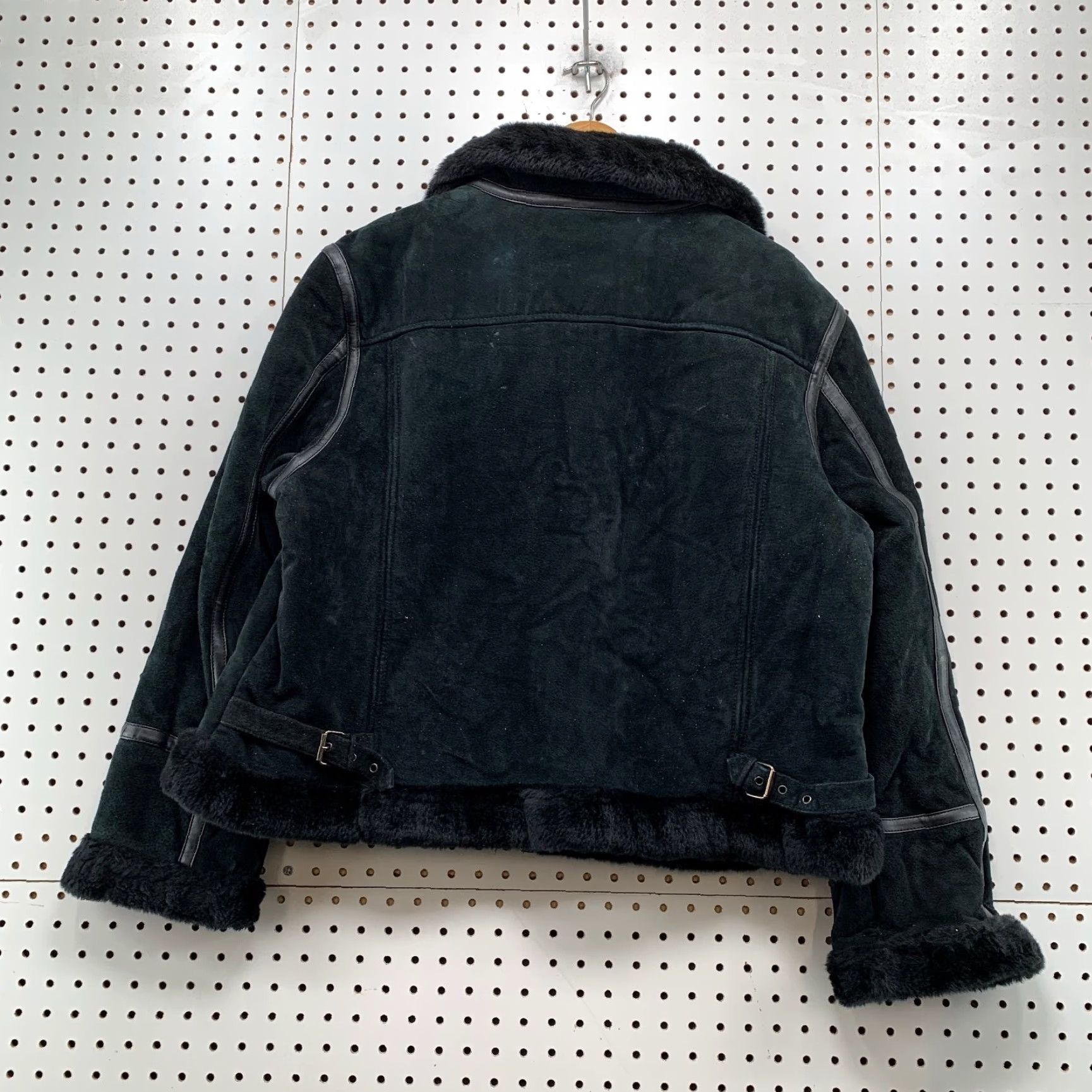 Vintage Marcia Jacket Womens 4XL Black Faux Fur Lined Italian Leather Suede Shearling 4XL Women’s Jacket Size XXL / US 16-18 / IT 52-54 - 2 Thumbnail