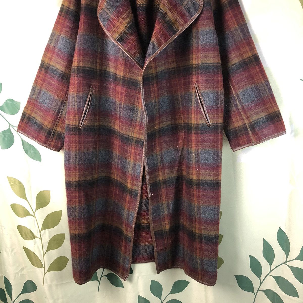 Japanese Brand A New Class Casual Maroon Checkred Blazer #7450 Size XL / US 12-14 / IT 48-50 - 3 Thumbnail