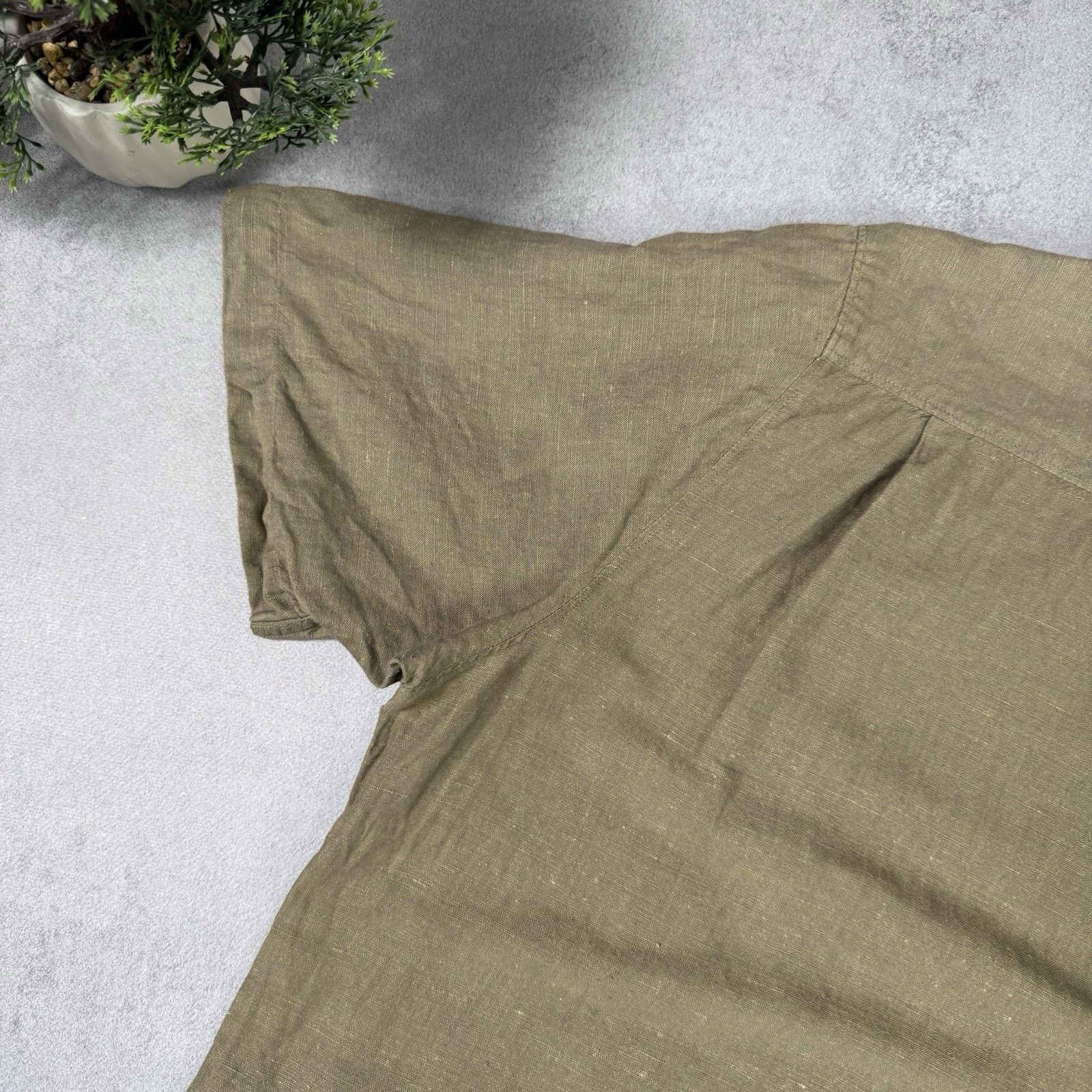 DKNY DKNY Donna Karan Men Linen/Cotton Men Shirt Button Up Size US XL / EU 56 / 4 - 16 Thumbnail
