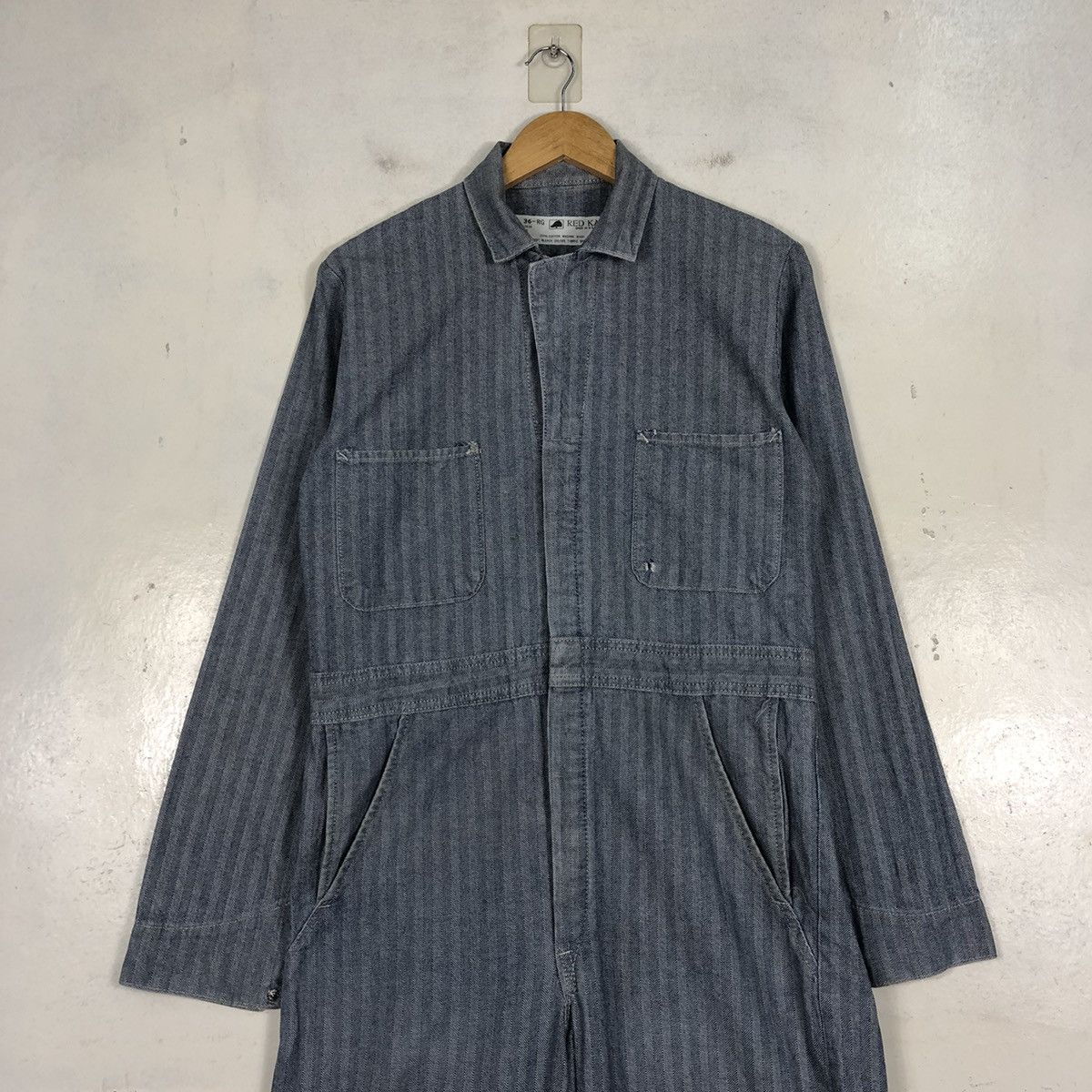 Vintage Coverall Overall OOD Fellow RedKap Size US 32 / EU 48 - 3 Thumbnail
