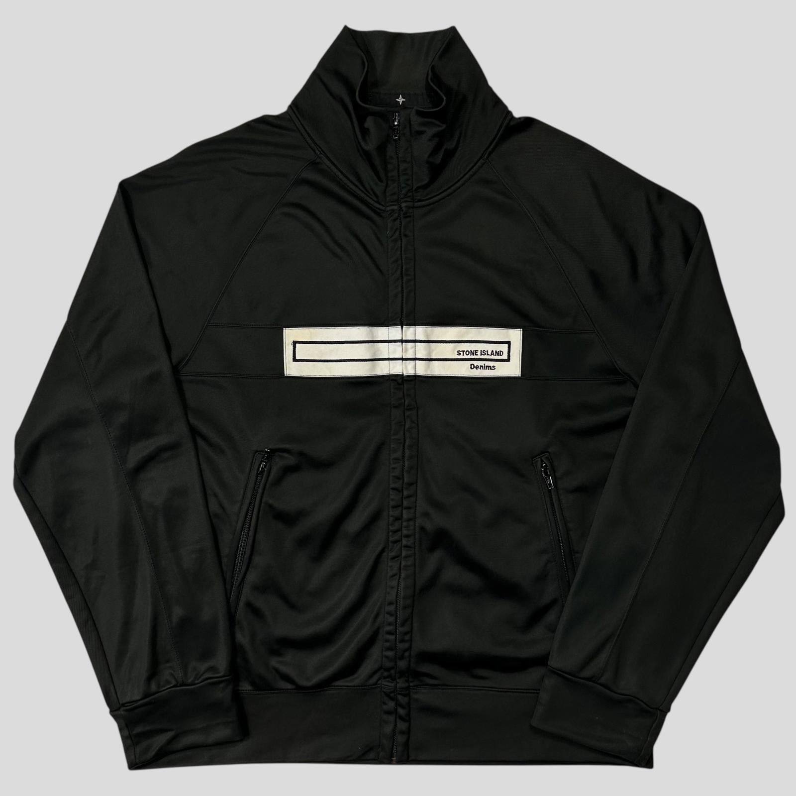 Stone Island AW04 Denims Logo Black Track Jacket - L