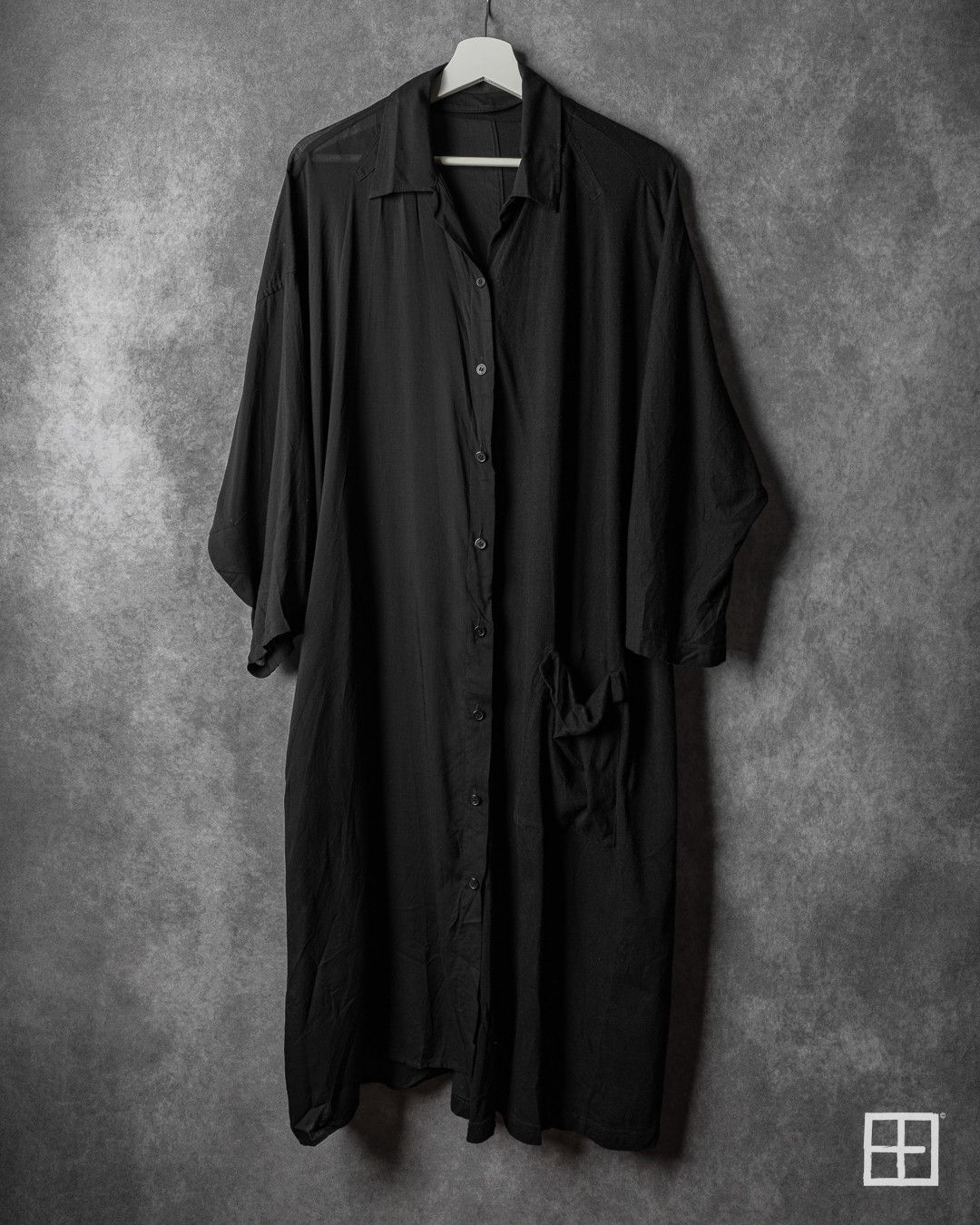 Yohji Yamamoto Yohji Yamamoto Black Scandal SS19 Asymmetric Split Shirt Size US M / EU 48-50 / 2 - 1 Thumbnail