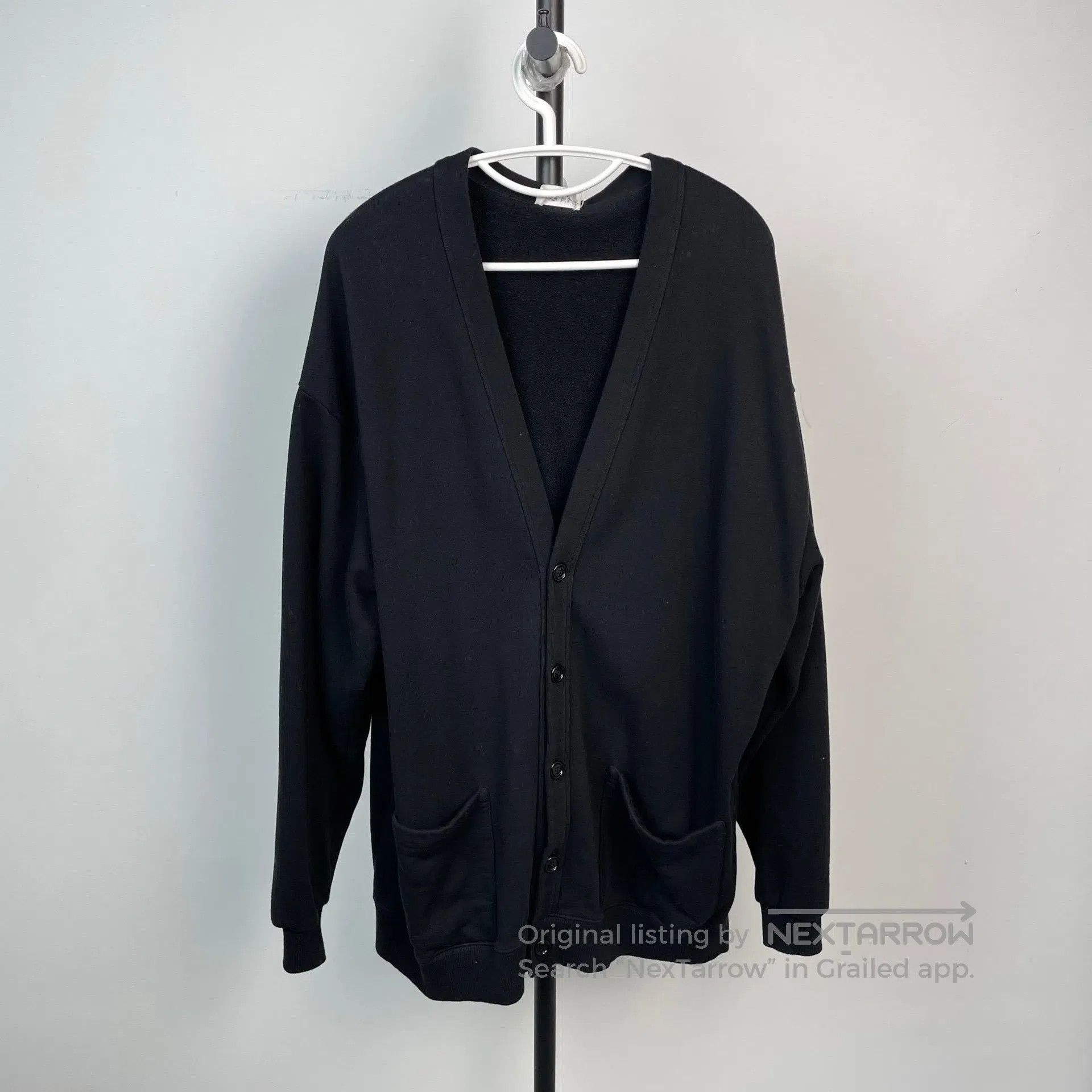 Celine CELINE Black Back Printed Letter Knit Open Cardigan Jacket Size US XS / EU 42 / 0 - 5 Thumbnail