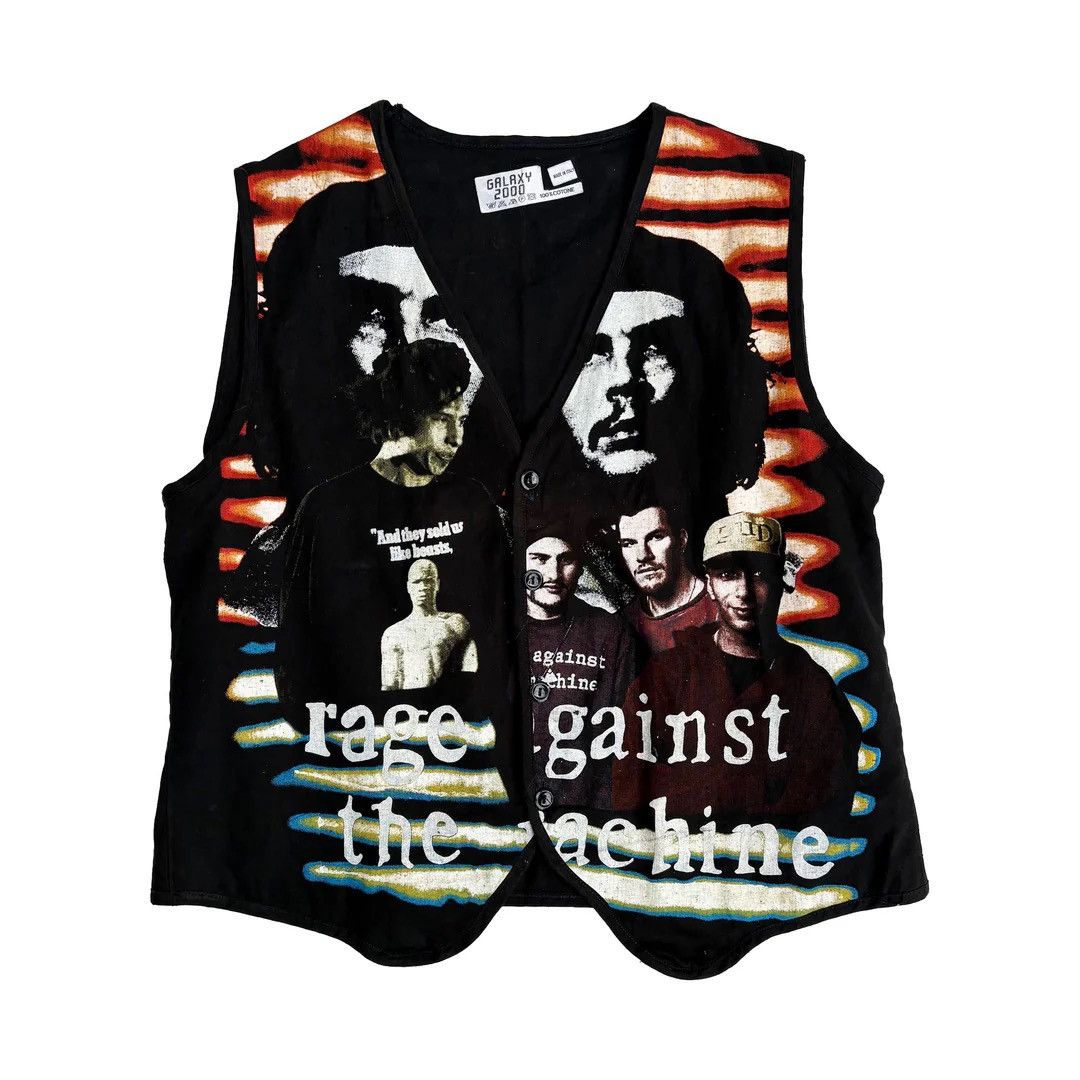Band Tees Rage Against The Machine 1990 90s Vintage Band Tour Vest Size US L / EU 52-54 / 3 - 1 Thumbnail