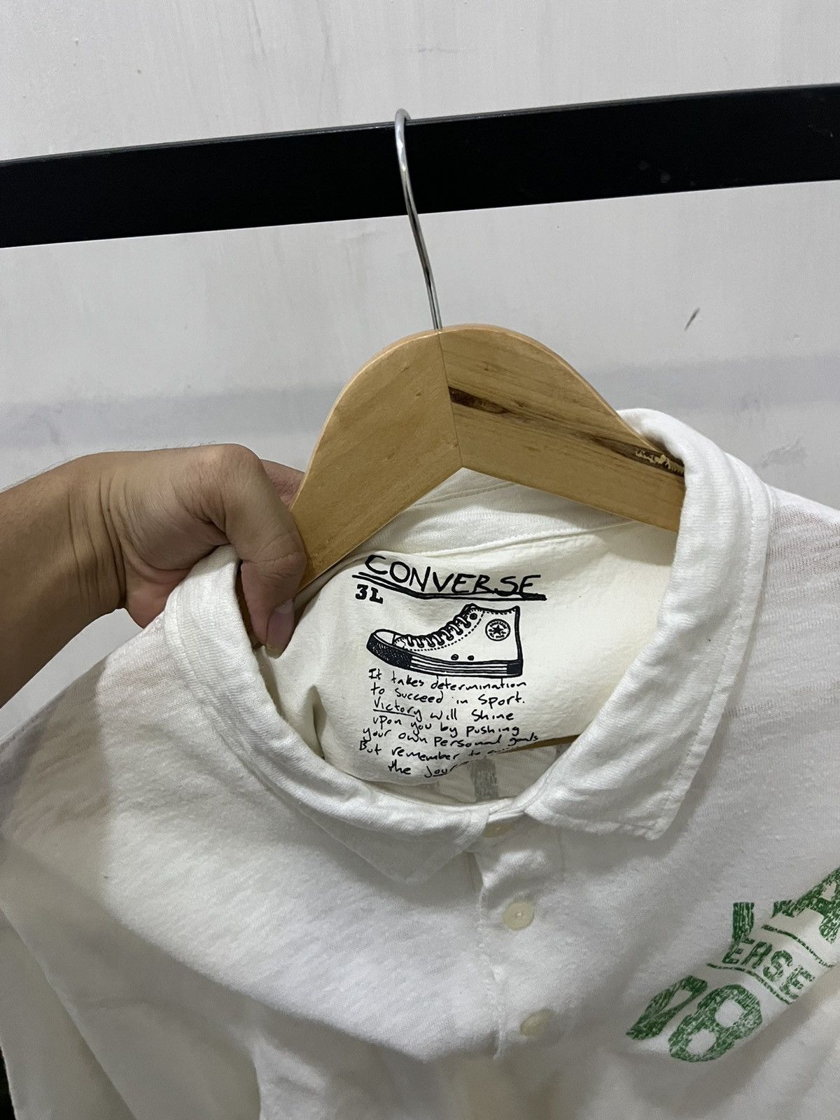 Converse × Vintage Vtg Converse Spell Out Polos Size US XL / EU 56 / 4 - 3 Thumbnail