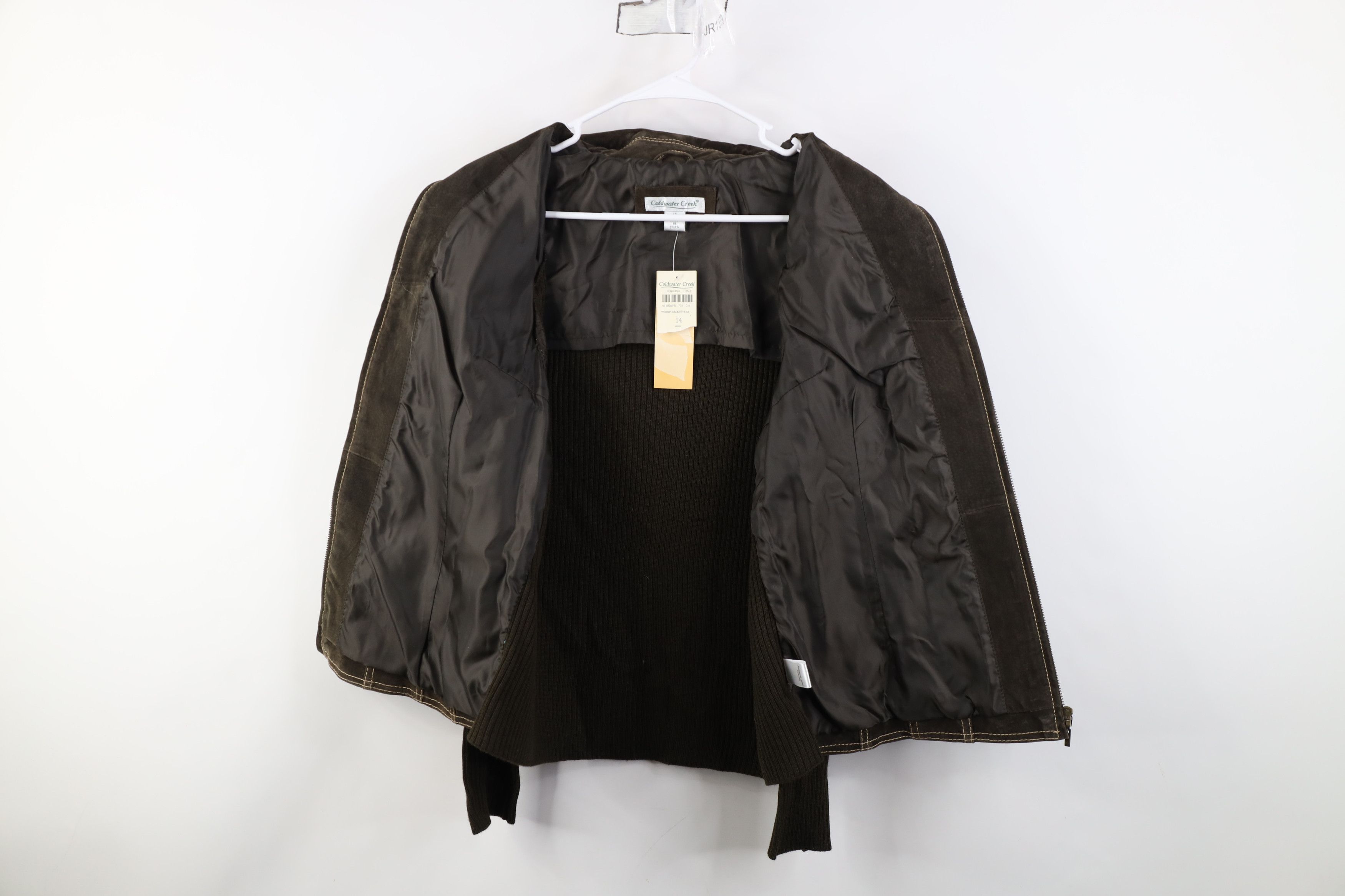 Vintage Deadstock Vintage 90s Y2K Babydoll Leather Sweater Jacket Size XL / US 12-14 / IT 48-50 - 11 Thumbnail