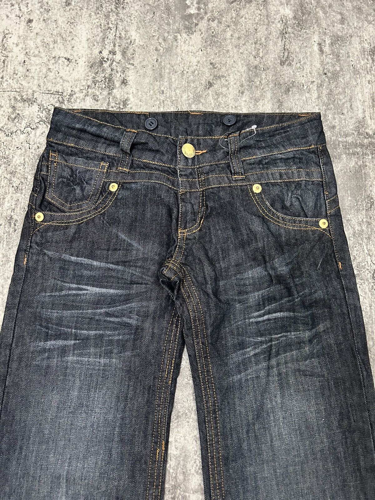 If Six Was Nine × Japanese Brand × Tornado Mart Japanese Sky Bomber Flare Jeans Size US 30 / EU 46 - 7 Thumbnail