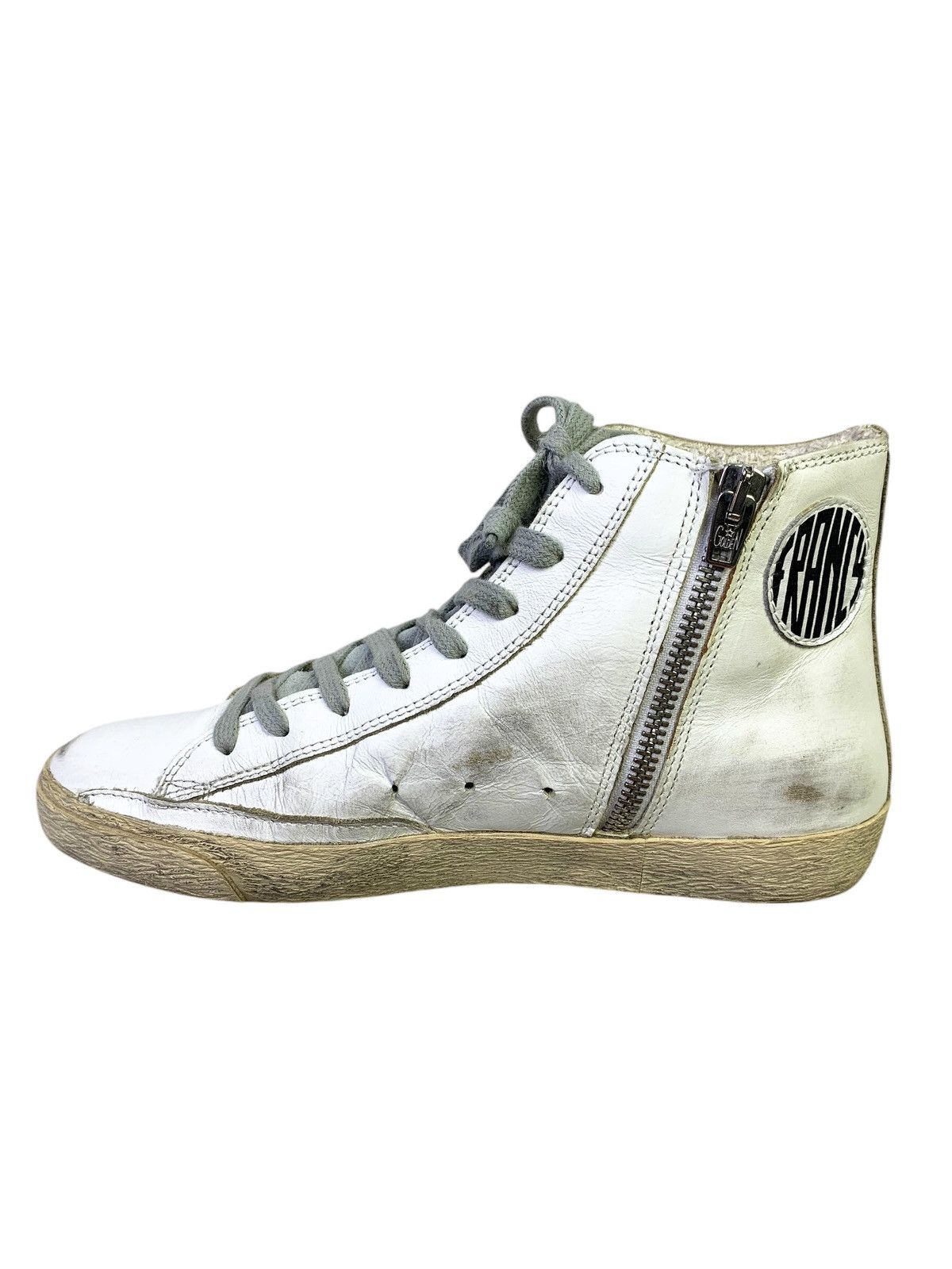 Golden Goose Golden Goose Francy Classic Hi Top White Distressed Leather Size US 5 / EU 37 - 6 Thumbnail