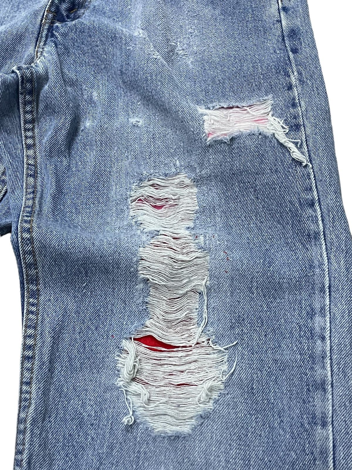 Hysteric Glamour × Levi's × Vintage Vintage Levis 550 Loose Fit Distressed Frayed Jeans Size US 29 - 10 Thumbnail