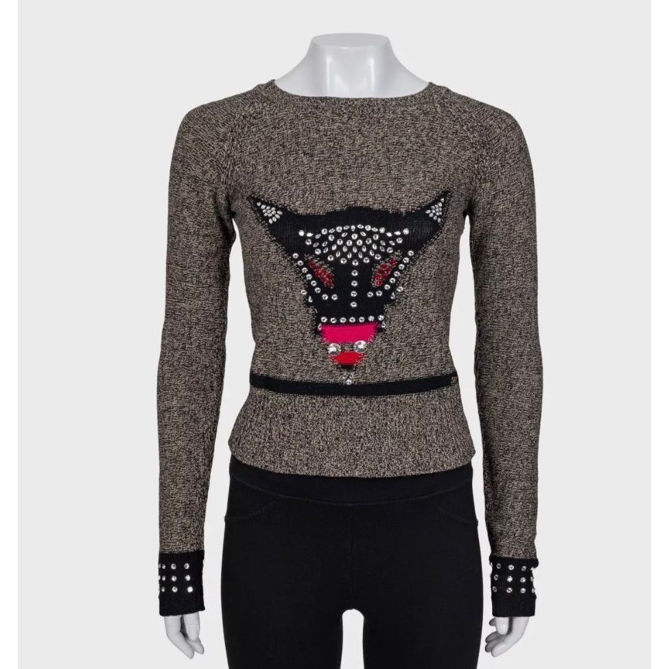 Sonia Rykiel Sonia Rykiel Brown Crystal Wool Cashmere Sweater Sz.36 Size XS / US 0-2 / IT 36-38 - 1 Thumbnail