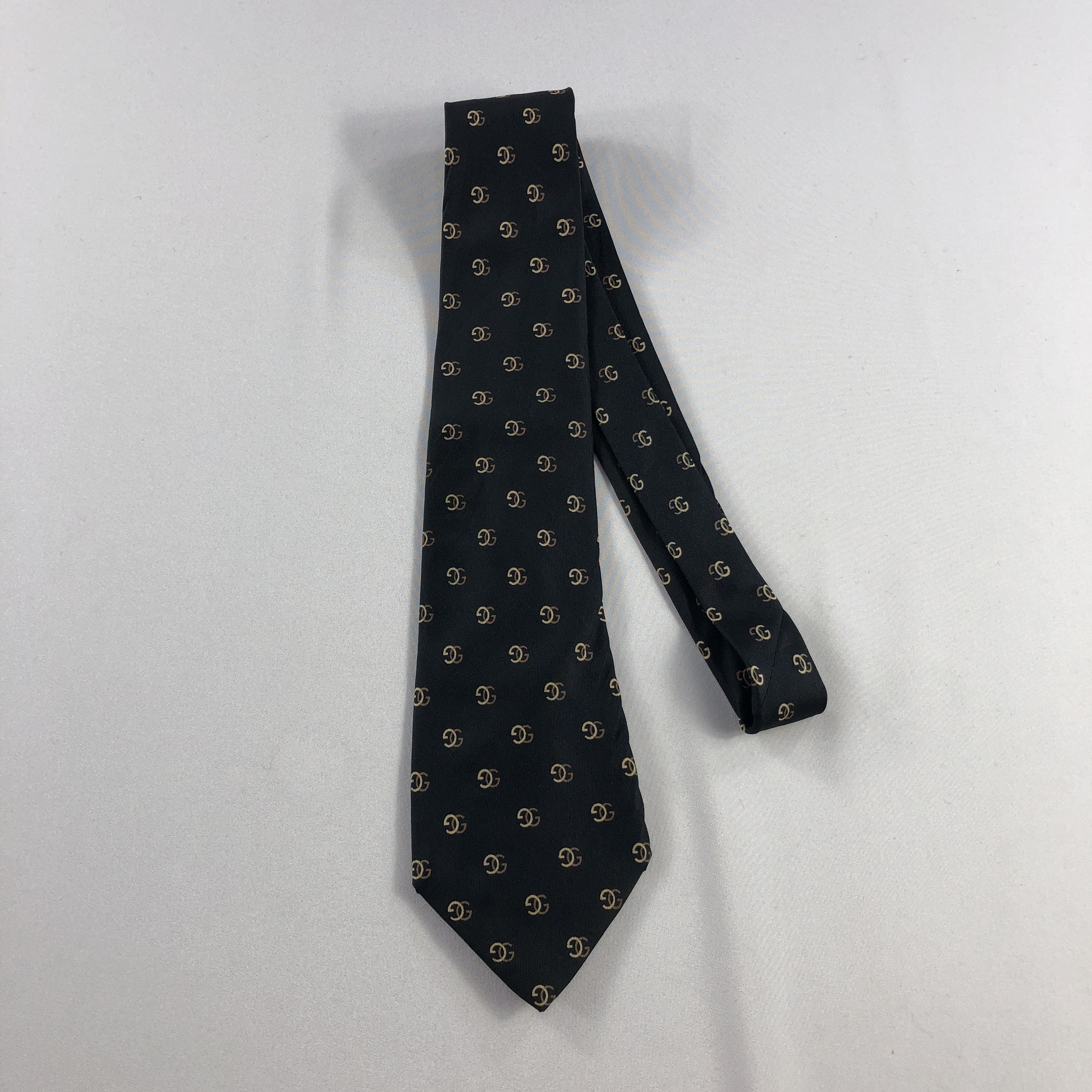 Gucci × Vintage Gucci Monogram Silk Neck Ties T123 Size ONE SIZE - 1 Thumbnail