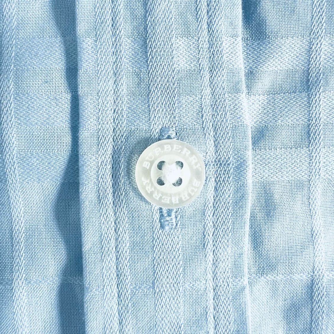 Burberry Burberry London Blue Plaid ButtonUp Shirt | Size L Size L / US 10 / IT 46 - 5 Thumbnail