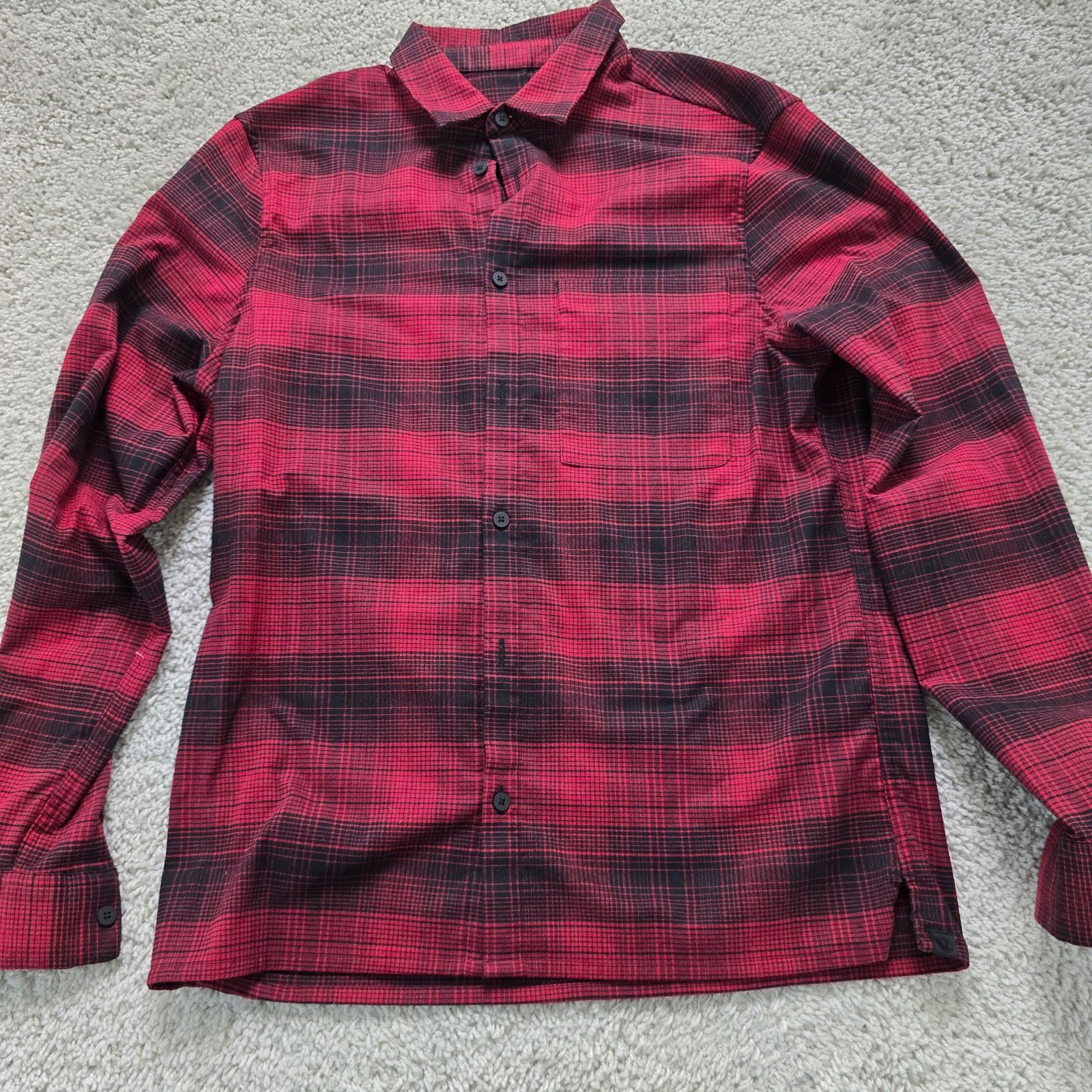 Lululemon Lululemon Mens Performance Flannel Lightweight Red Large L Size US L / EU 52-54 / 3 - 3 Thumbnail