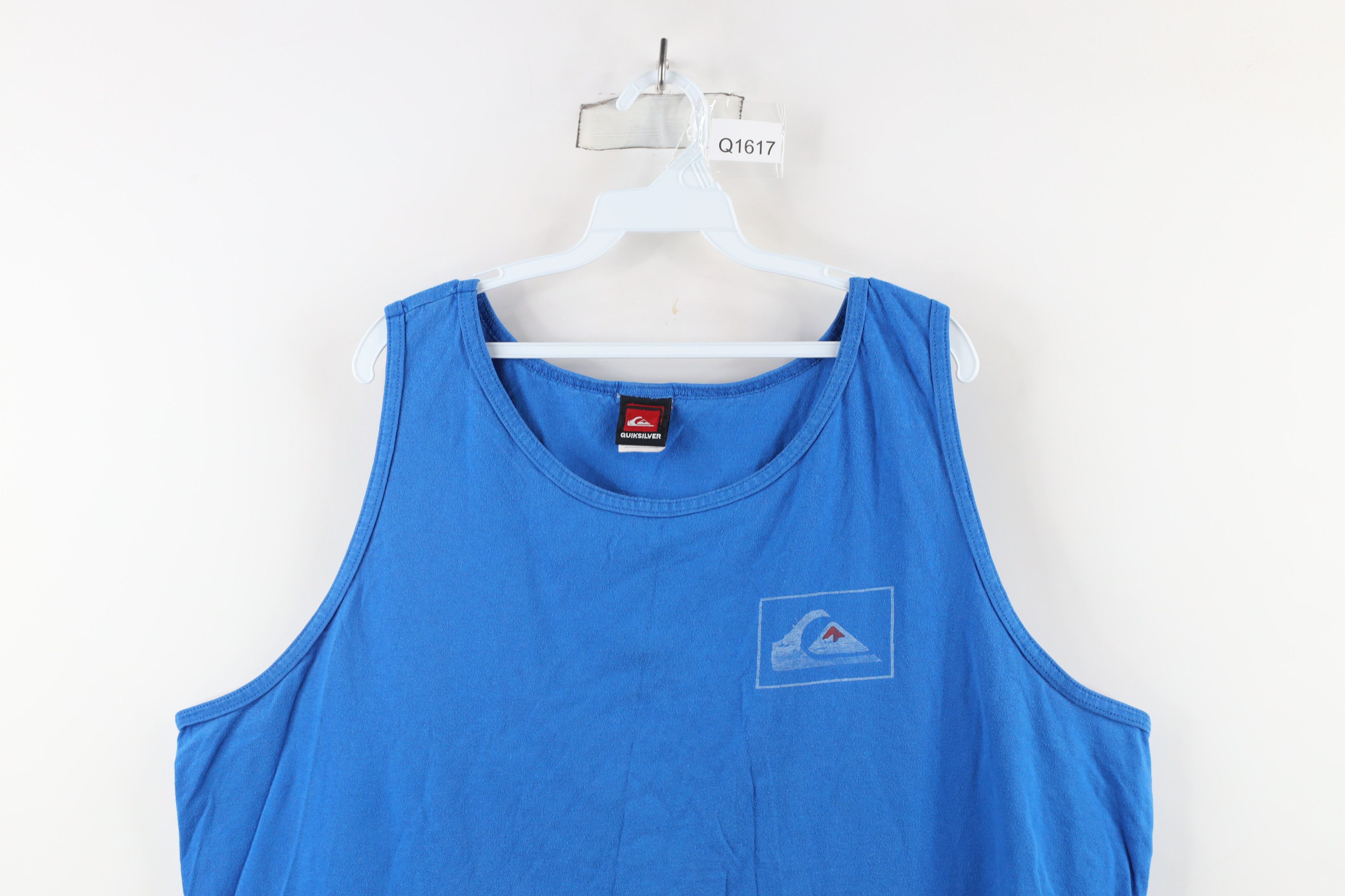 Quiksilver × Vintage Vintage 90s Quiksilver Surfing Logo Tank Top T-Shirt Blue Size US XXL / EU 58 / 5 - 2 Thumbnail