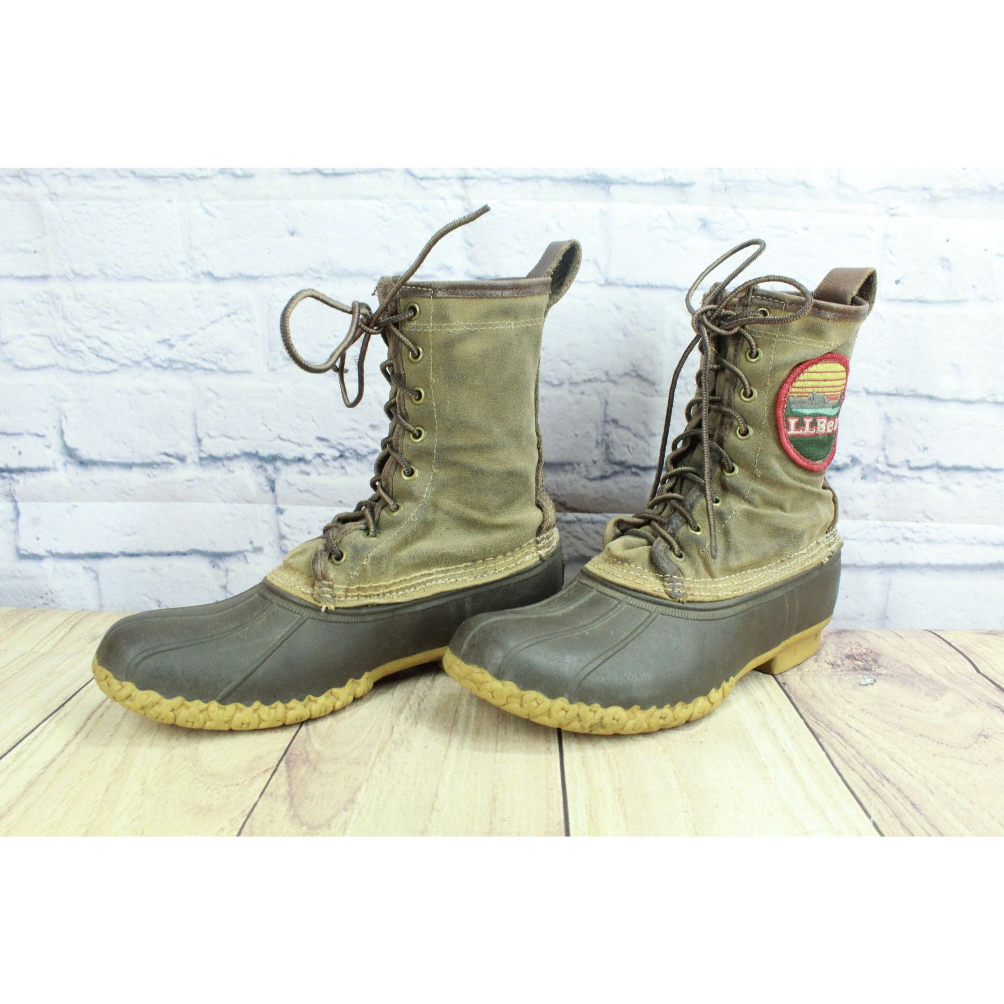 L.L. Bean LL Bean Katahdin Brown Waxed Canvas Limited Duck Boots Size US 7 / EU 40 - 2 Thumbnail