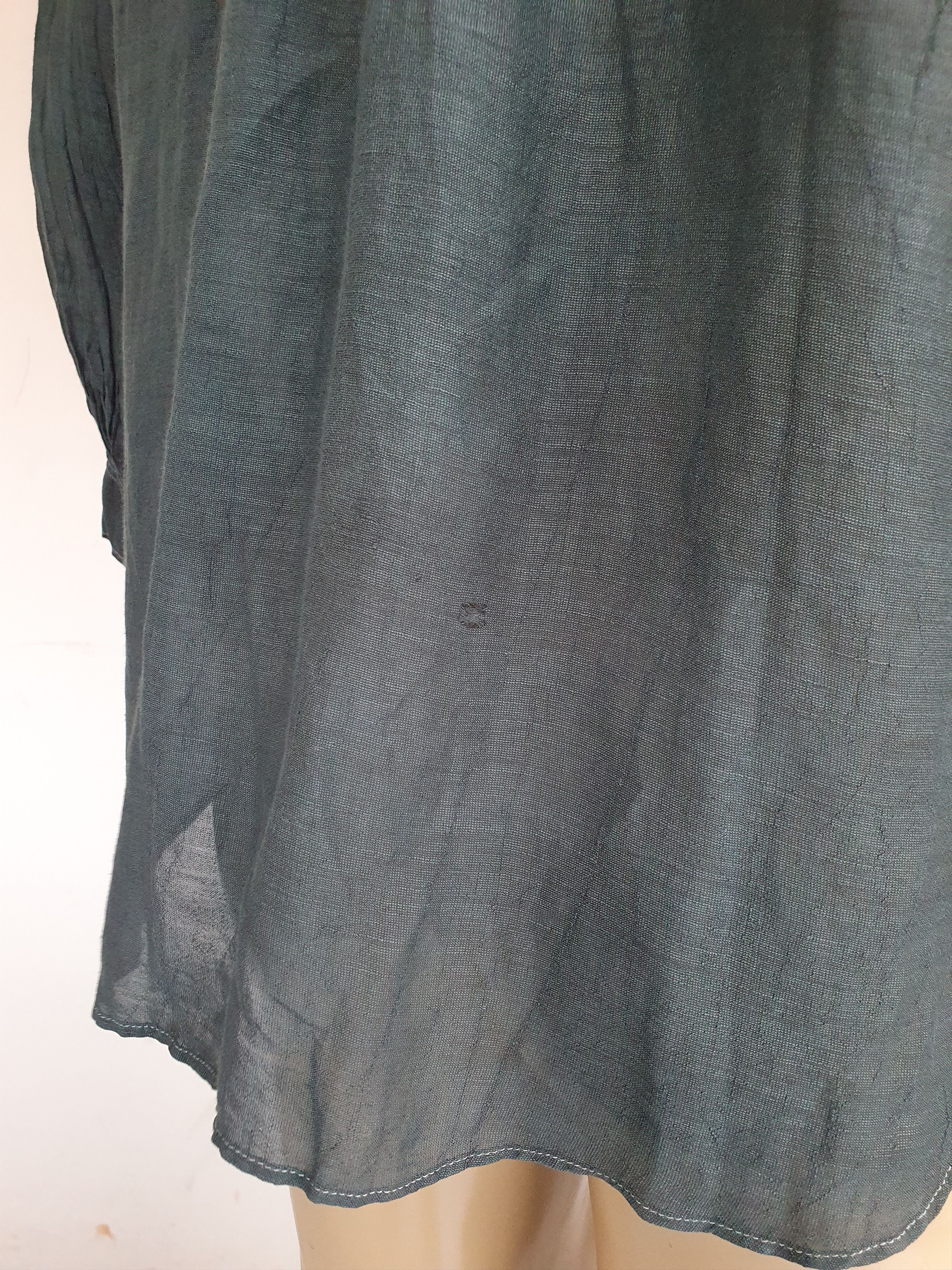 Y's × Yohji Yamamoto Green Dyed Contrast Stitch Shirt Size US M / EU 48-50 / 2 - 9 Thumbnail