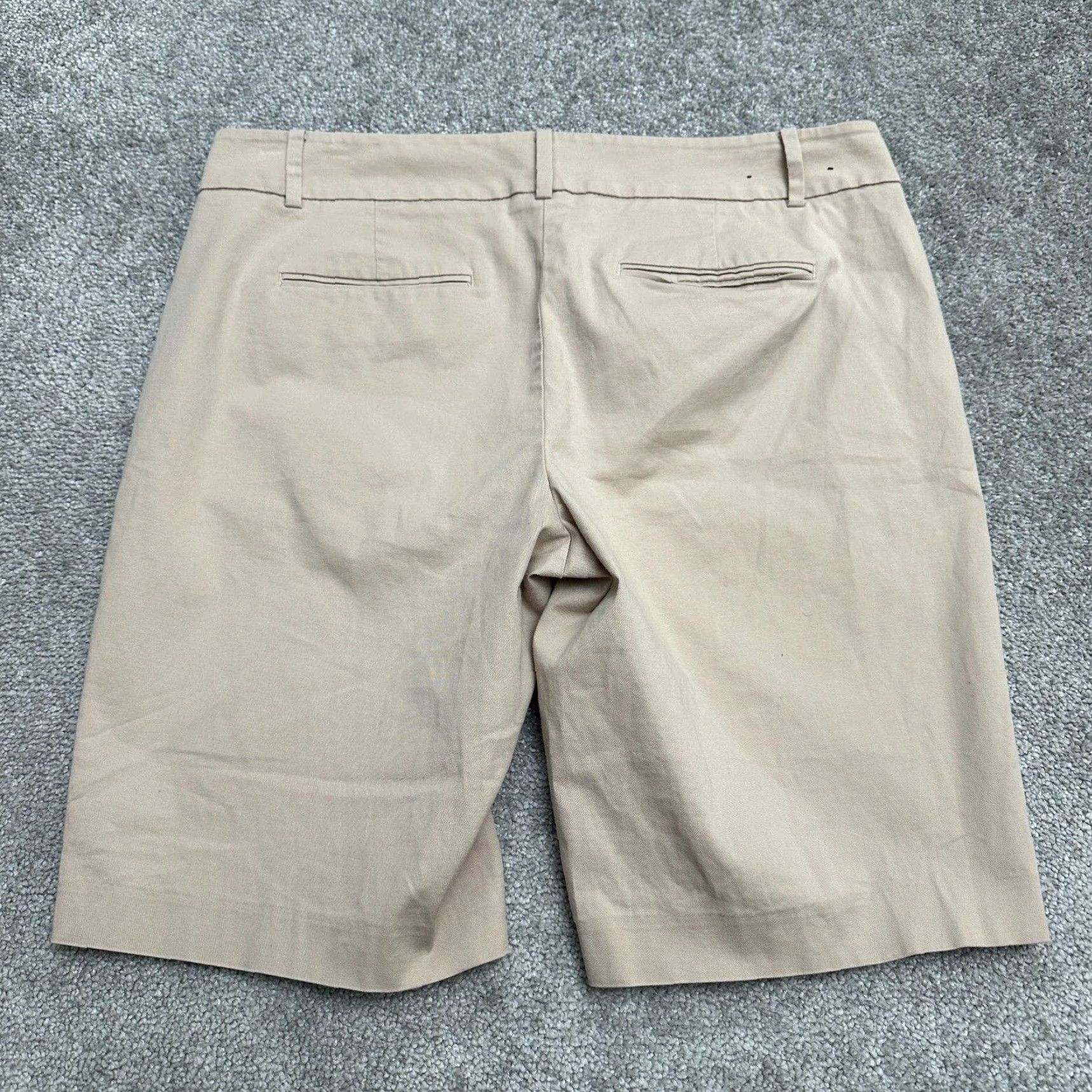 Ann Taylor Ann Taylor Devin Bermuda Shorts Womens 12 Khaki Brown Cotton 36x10.5 Size 34" / US 12 / IT 48 - 2 Thumbnail