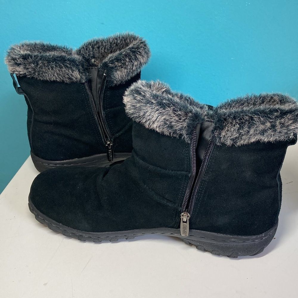 Other Khombu Lindsay Black Leather Ankle Boots Size 10 Size US 10 / IT 40 - 8 Thumbnail