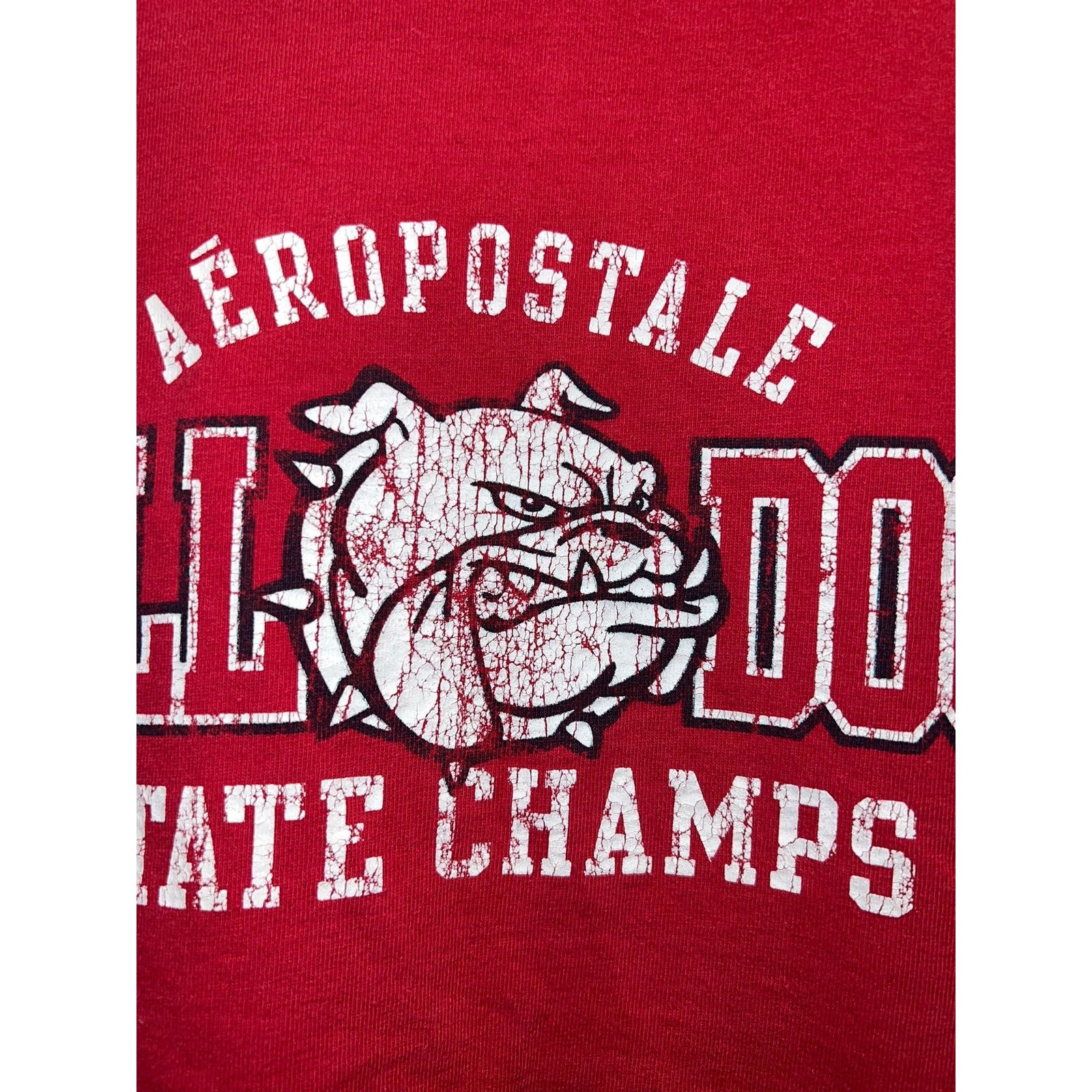 Aeropostale Vintage Aeropostale State Champs Shirt Bull Dogs Red tee L Size US L / EU 52-54 / 3 - 3 Thumbnail