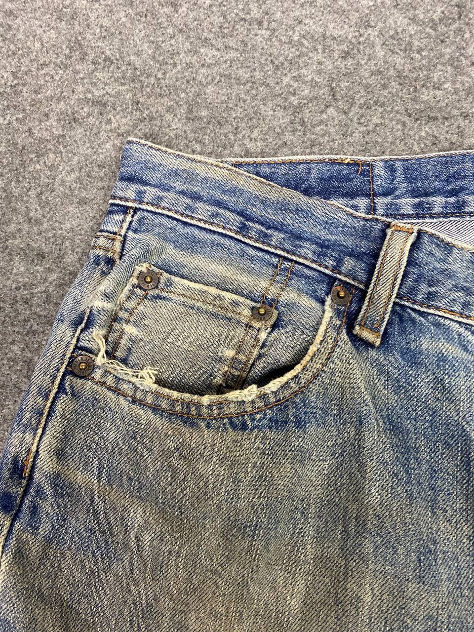 Big John vintage big john distressed denim nice design Size US 33 - 9 Thumbnail