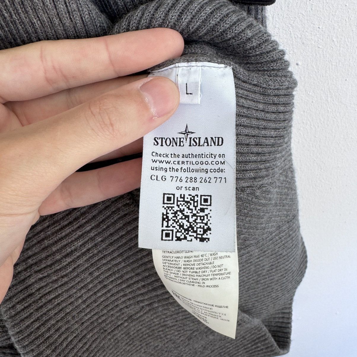 Stone Island Stone Island Gray Sweater Size US L / EU 52-54 / 3 - 6 Thumbnail