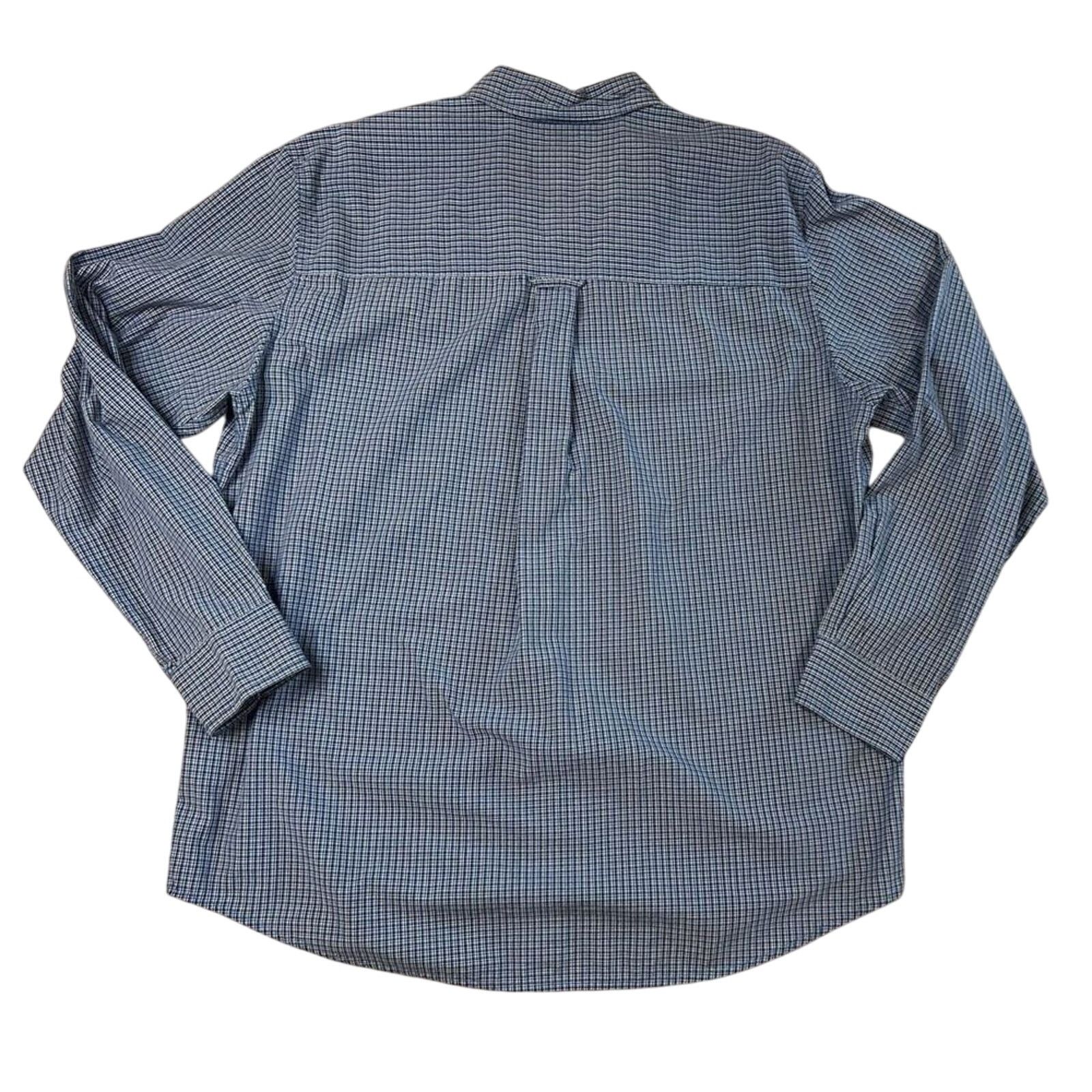 Chaps Chaps Blue Gingham Poplin Button Down Shirt LARGE Business Size US L / EU 52-54 / 3 - 12 Thumbnail
