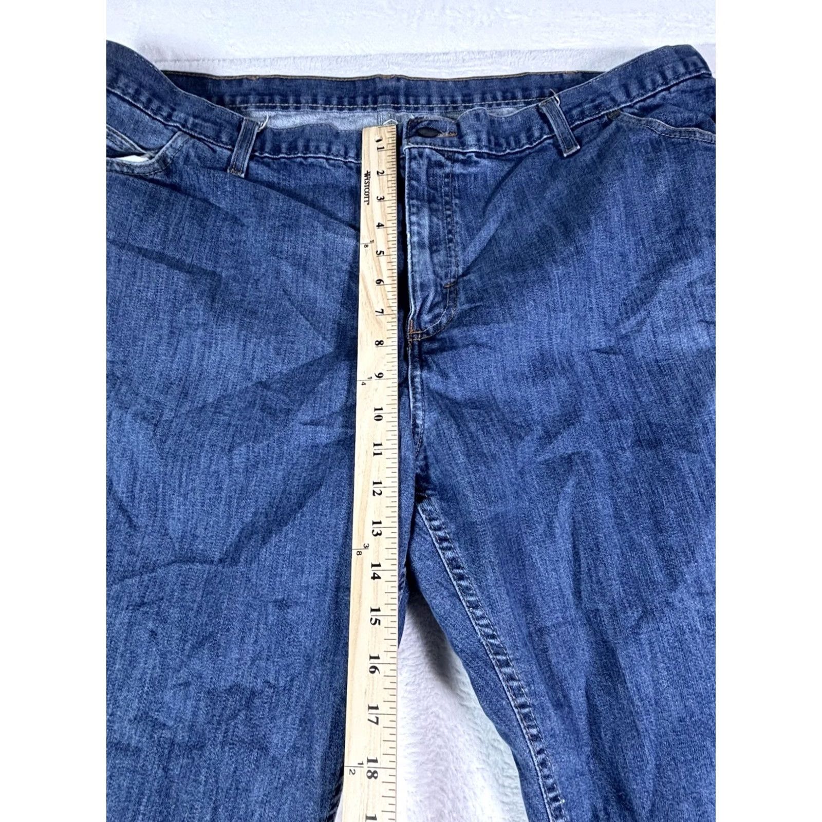 Vintage Crude FR Jeans Mens 46x32 Blue Denim FR Flame-Resistant CAT 2 Blue Jeans 2112 Size US 30 / EU 46 - 3 Thumbnail