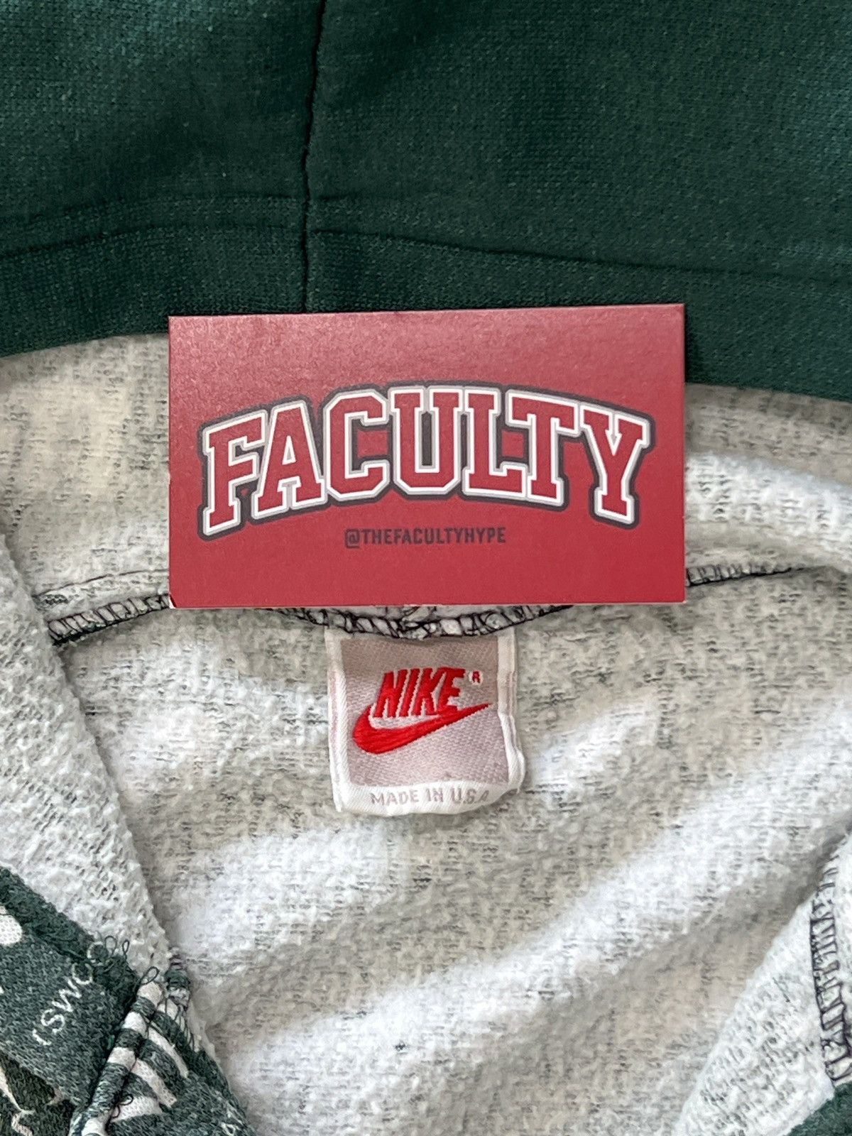 Nike Vintage 90s AOP Nike Button Up Pocket Hoodie OS Size US L / EU 52-54 / 3 - 3 Thumbnail