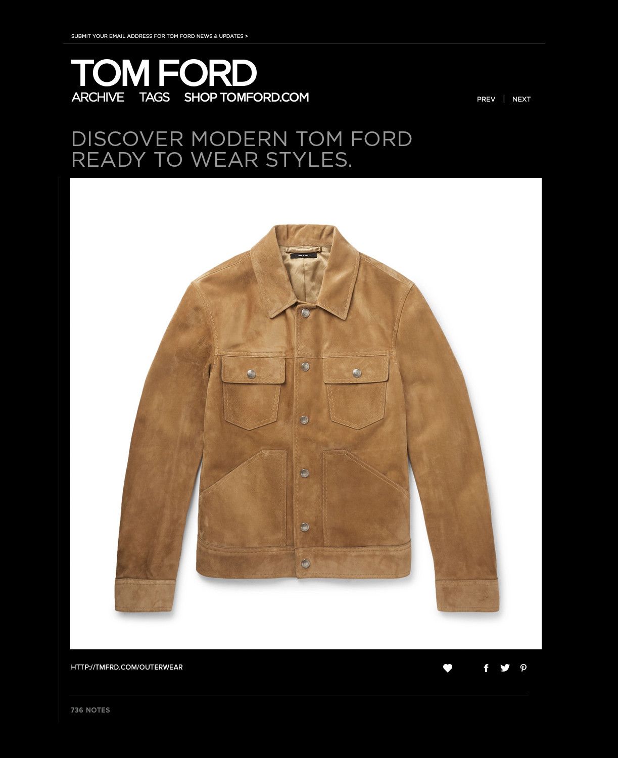 Tom Ford A-List Fave Coveted New $8,700 w/tax TOM FORD Suede Trucker Size US L / EU 52-54 / 3 - 2 Thumbnail