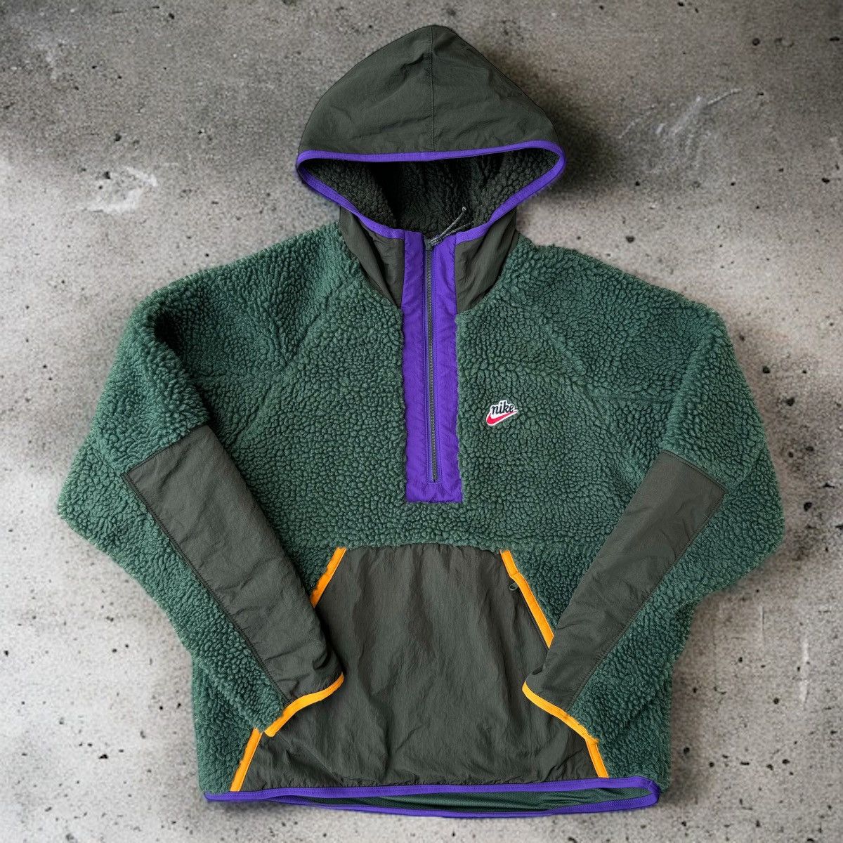 Japanese Brand × Nike Nike Sherpa Fleece Hoodie Y2K Streetwear