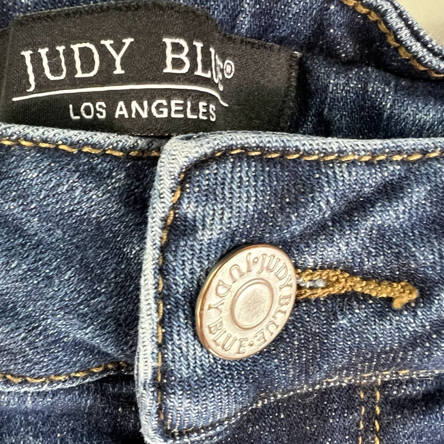 Vintage Judy Blue Park Ridge High Rise Boyfriend Denim Jeans Womens 16W 36X27 Distressed Blue Denim Jeans Bohemian City Preppy 90s Womens Jeans (16W) Size 38" / US 16 / IT 52 - 5 Thumbnail