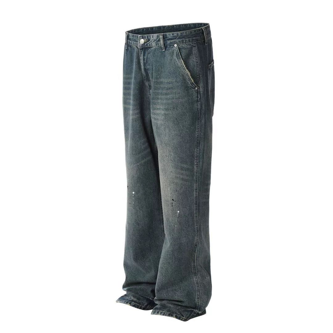 Japanese Brand × Vintage High street trend patchwork loose straight distressed jeans Size US 34 / EU 50 - 2 Thumbnail