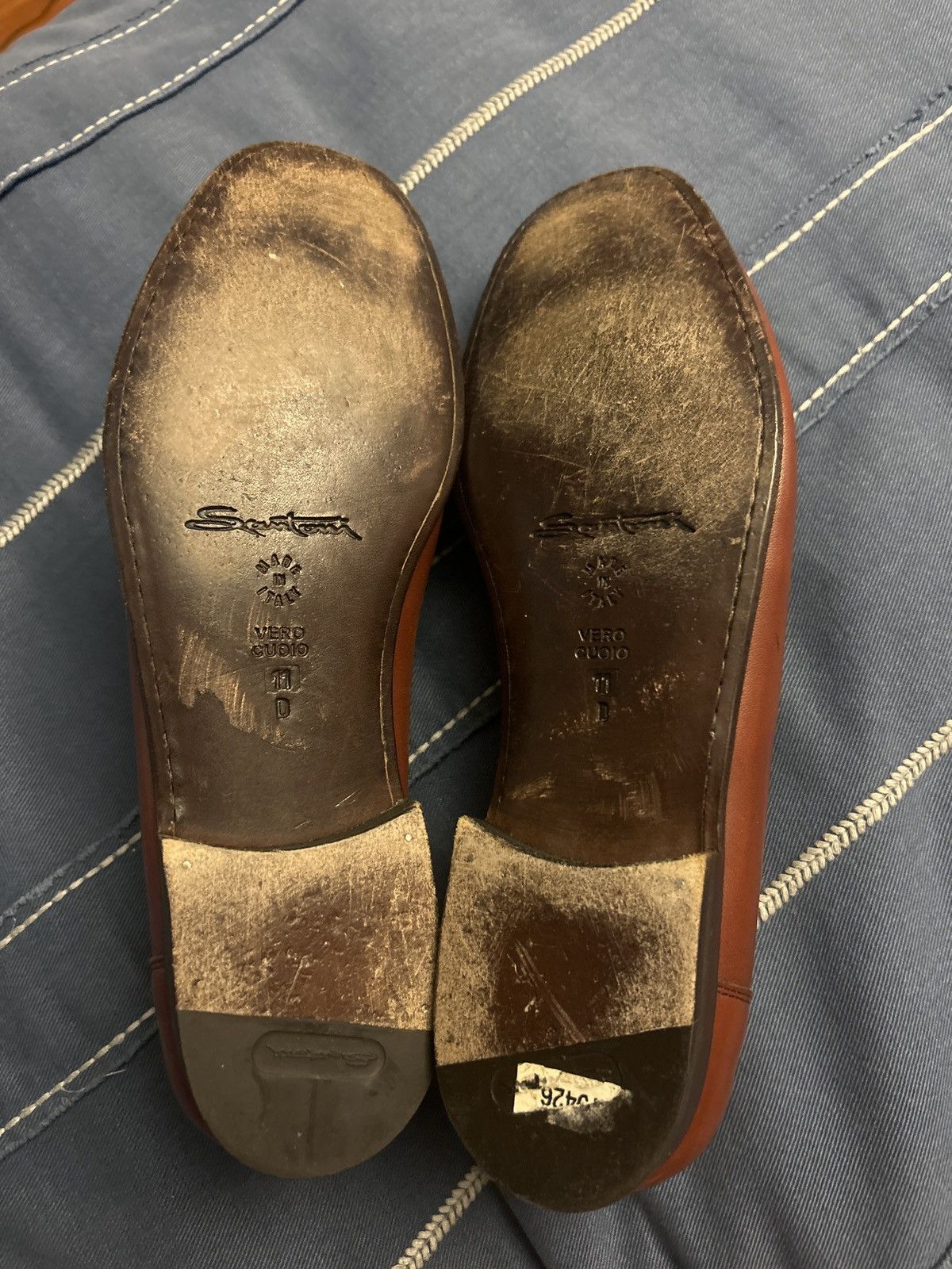 Santoni Santoni Authentic Italian Leather Loafers Size US 11 / EU 44 - 5 Thumbnail