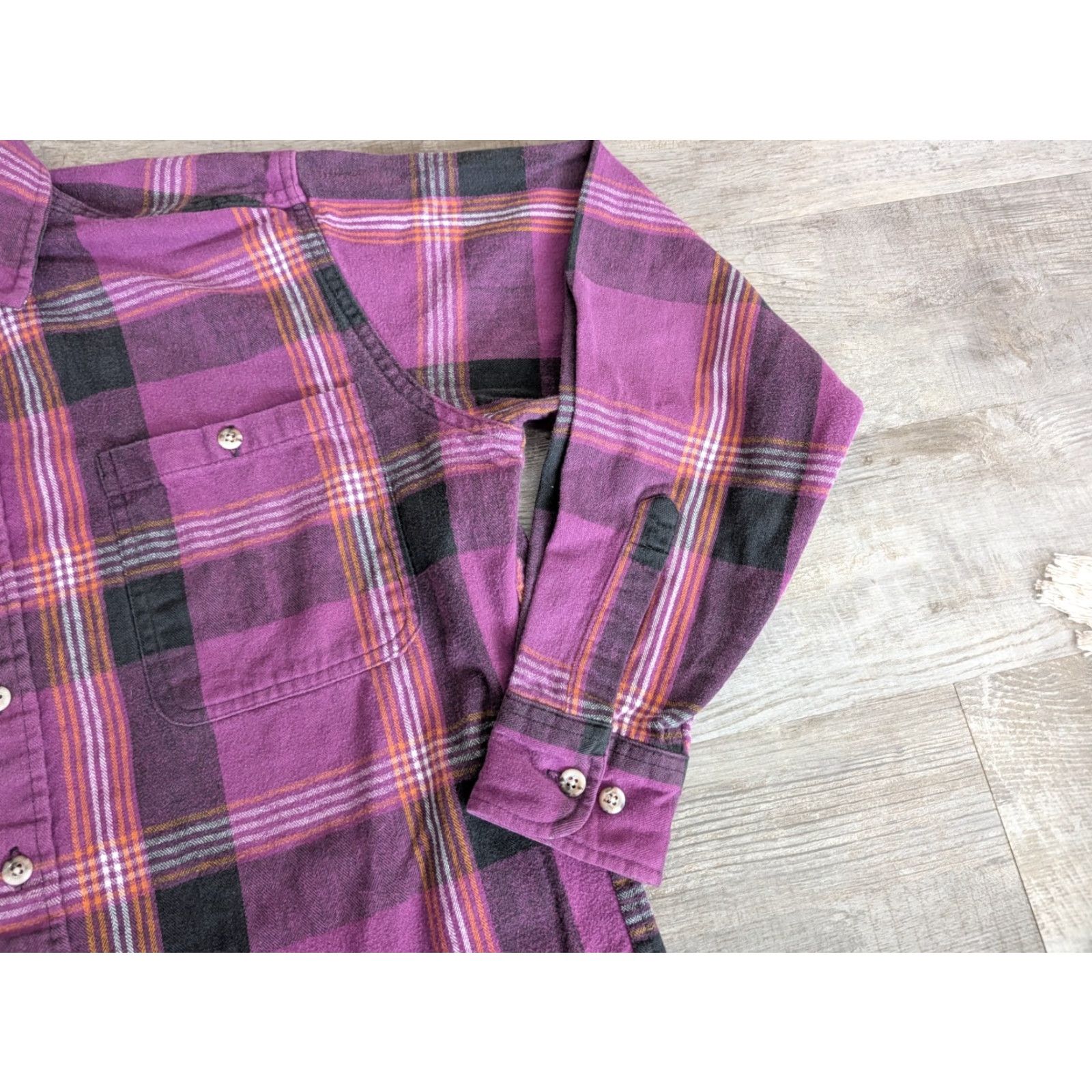 Vintage VINTAGE St John's Bay Plaid Flannel Shirt Mens M Tall Heavyweight Purple Shirt Size US M / EU 48-50 / 2 - 3 Thumbnail