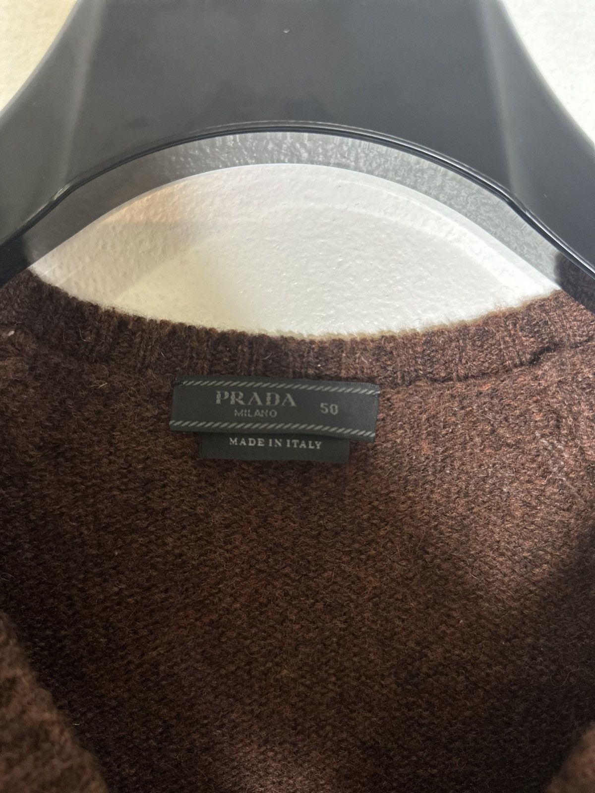 Prada Deep V knit Sweater Size US L / EU 52-54 / 3 - 4 Thumbnail