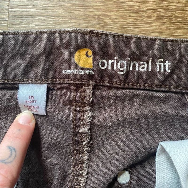 Carhartt Brown Original Fit Double Knee Carhartt Pants Size 32" / US 10 / IT 46 - 2 Thumbnail