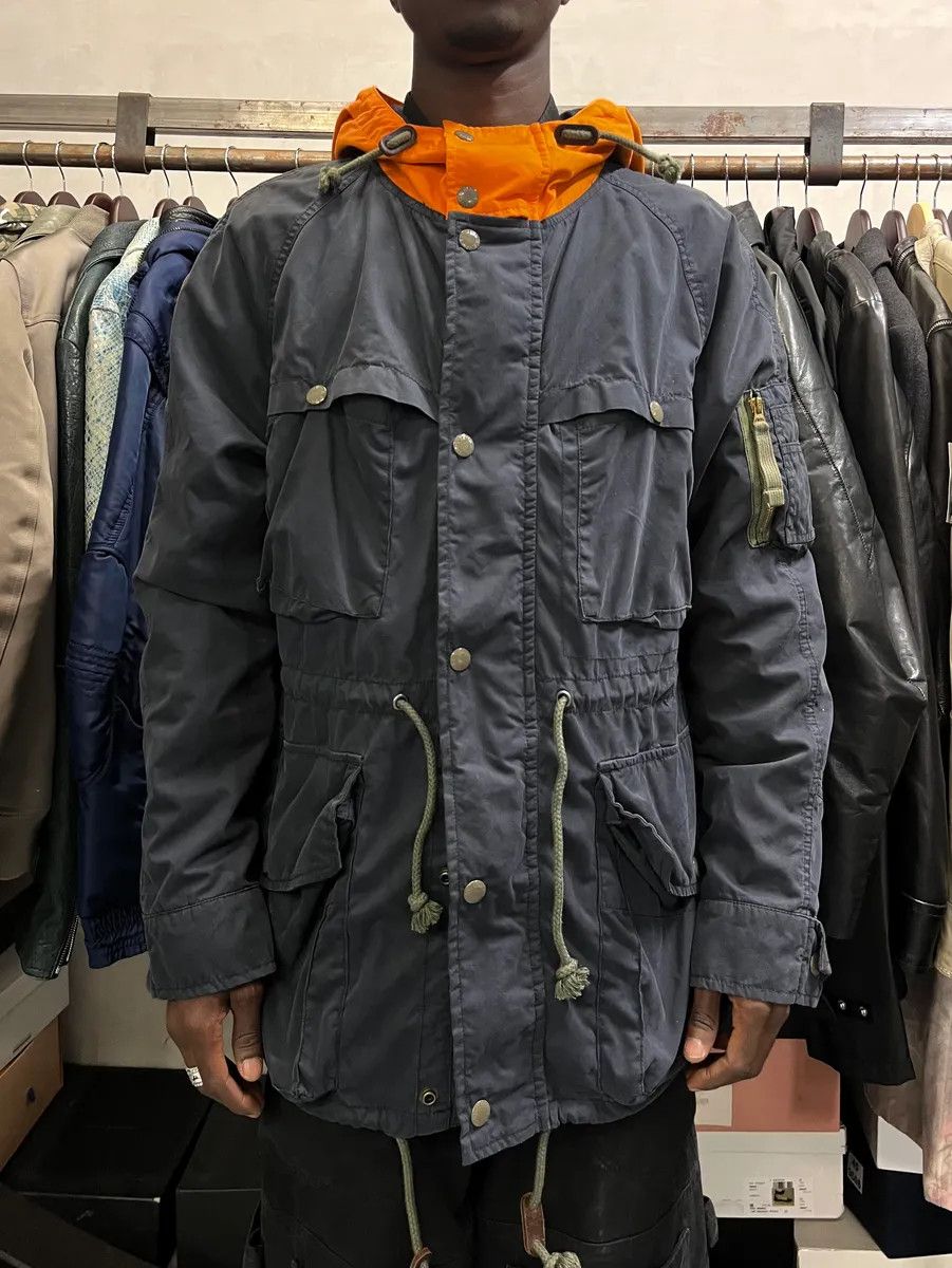 Polo Ralph Lauren 2000s Ralph Lauren Navy & Orange Hooded Parka Jacket Size US S / EU 44-46 / 1 - 2 Thumbnail