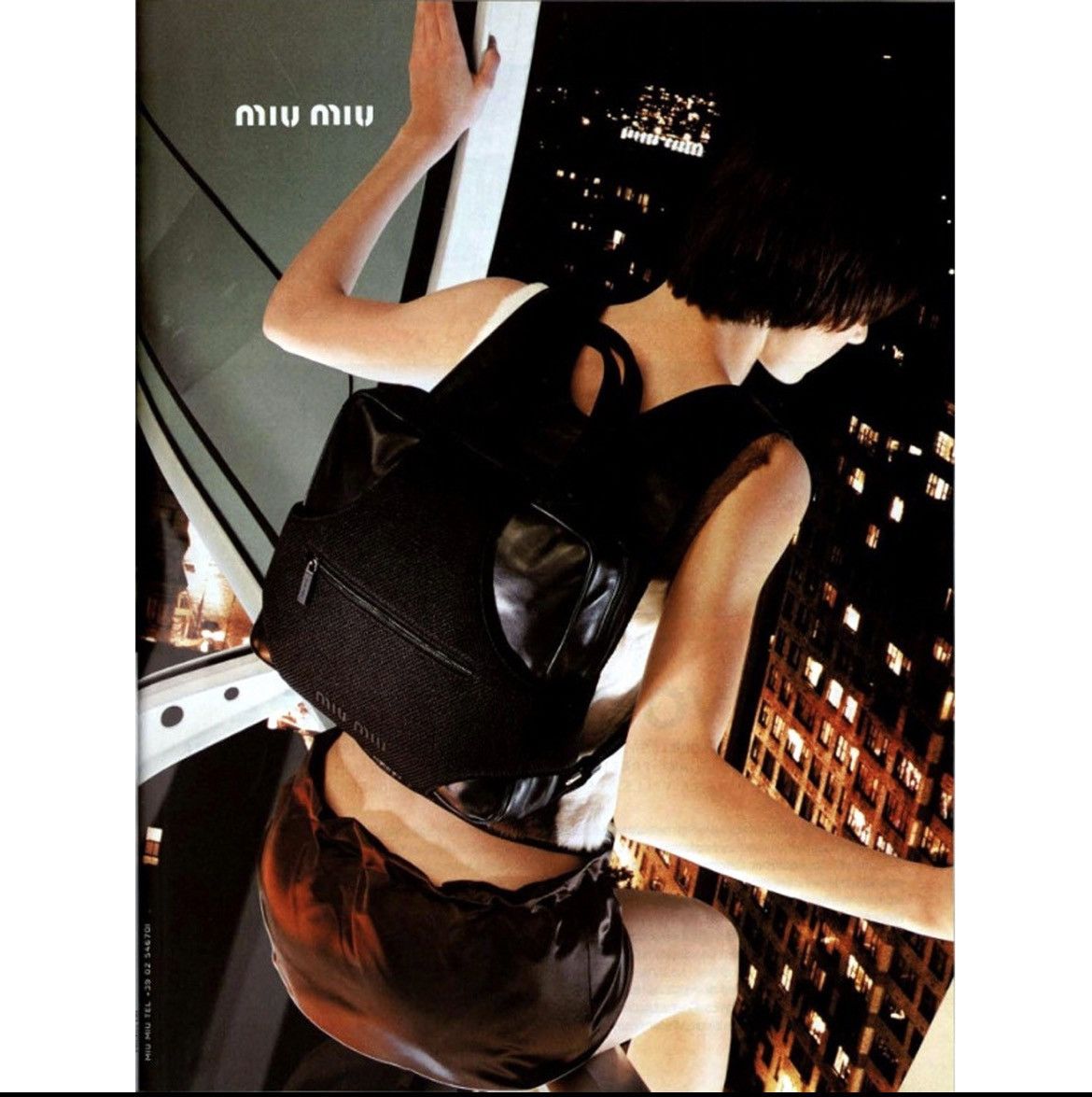 バッグ 99ss miumiu archive backpack Miu Miu × Prada Miu Miu AW99 Archive 2-piece Leather