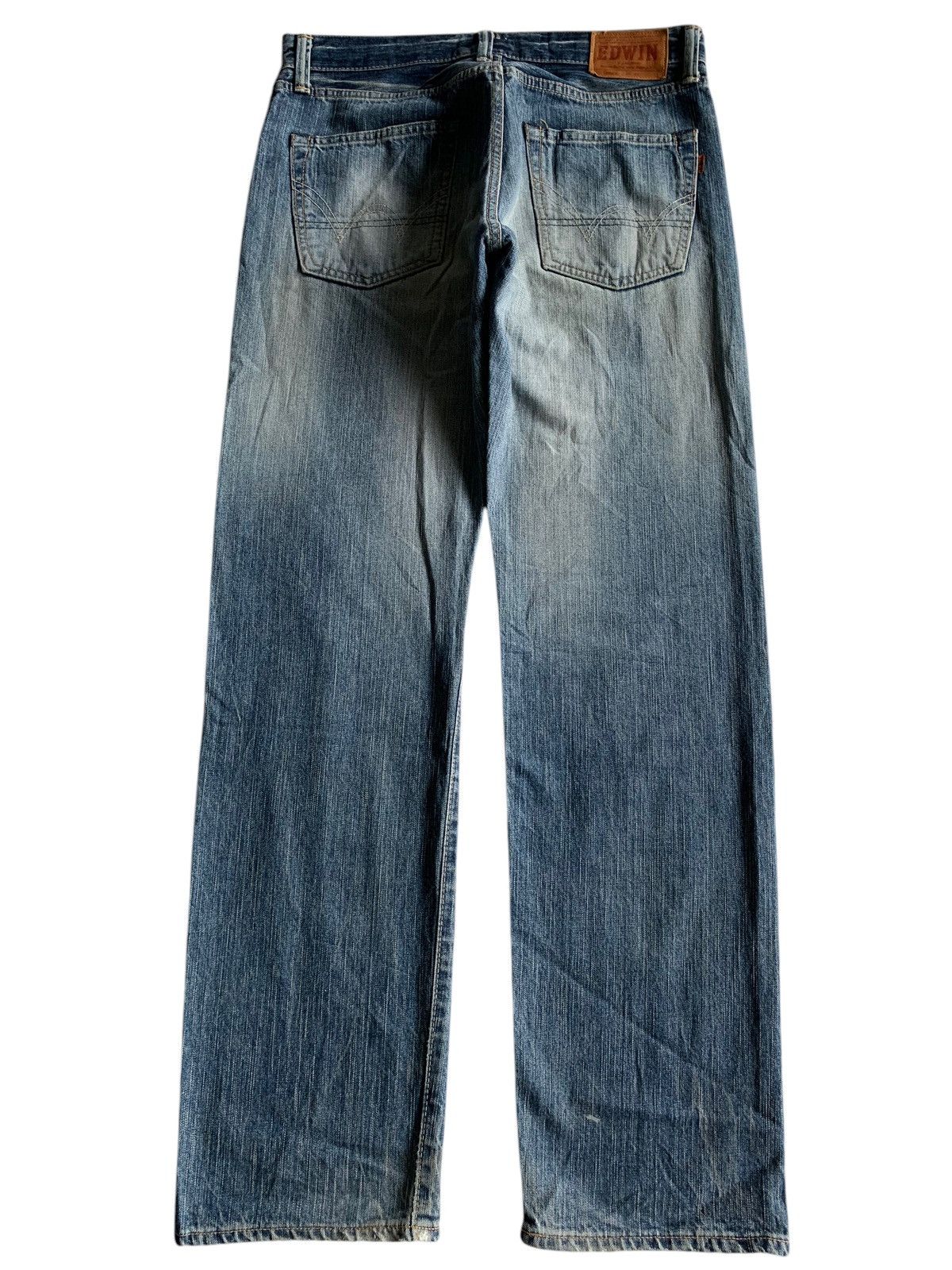 Kapital VINTAGE EDWIN 505ZX SELVEDGE FADED&RUSTY DISTRESSED DENIM Size US 34 / EU 50 - 3 Thumbnail