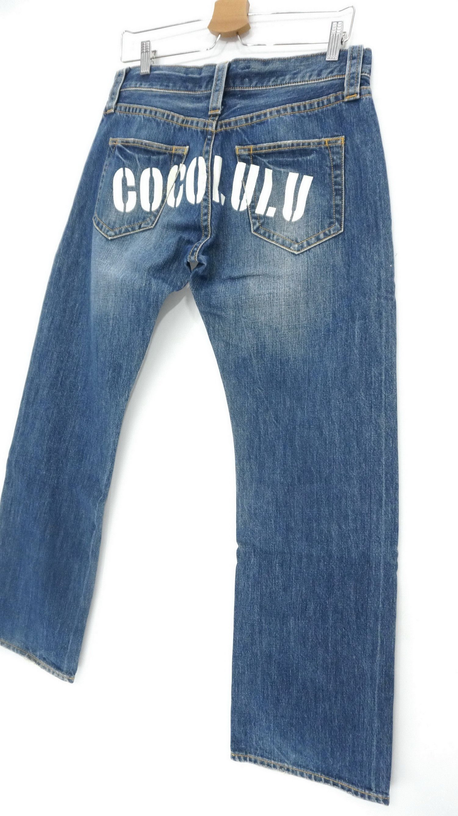 Designer Japan COCOLULU Spell Out Blue Jeans Size US 30 / EU 46 - 3 Thumbnail
