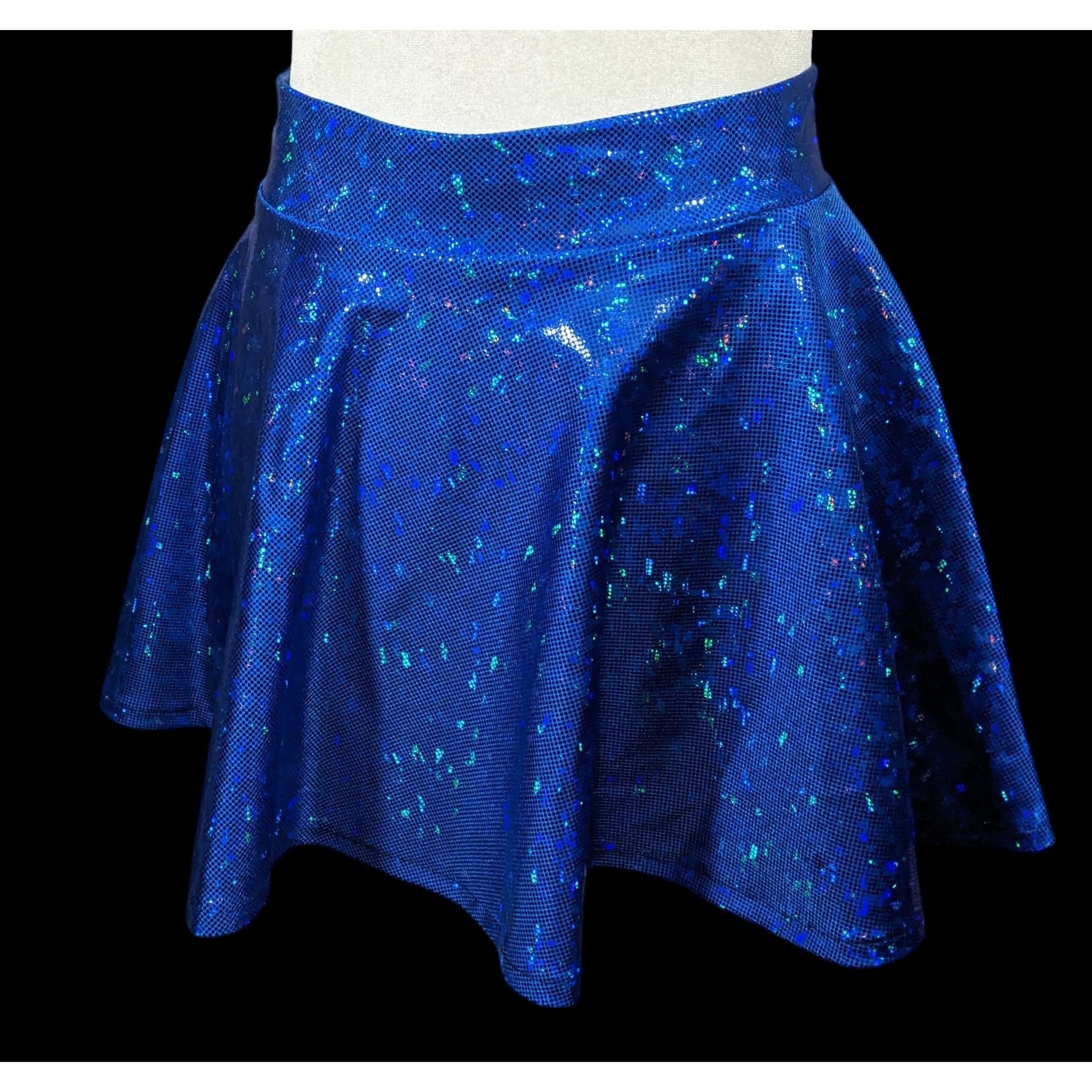 Other Piedmont Boutique San Francisco Holographic Blue Skater Skir Size 27" / US 4 / IT 40 - 1 Thumbnail