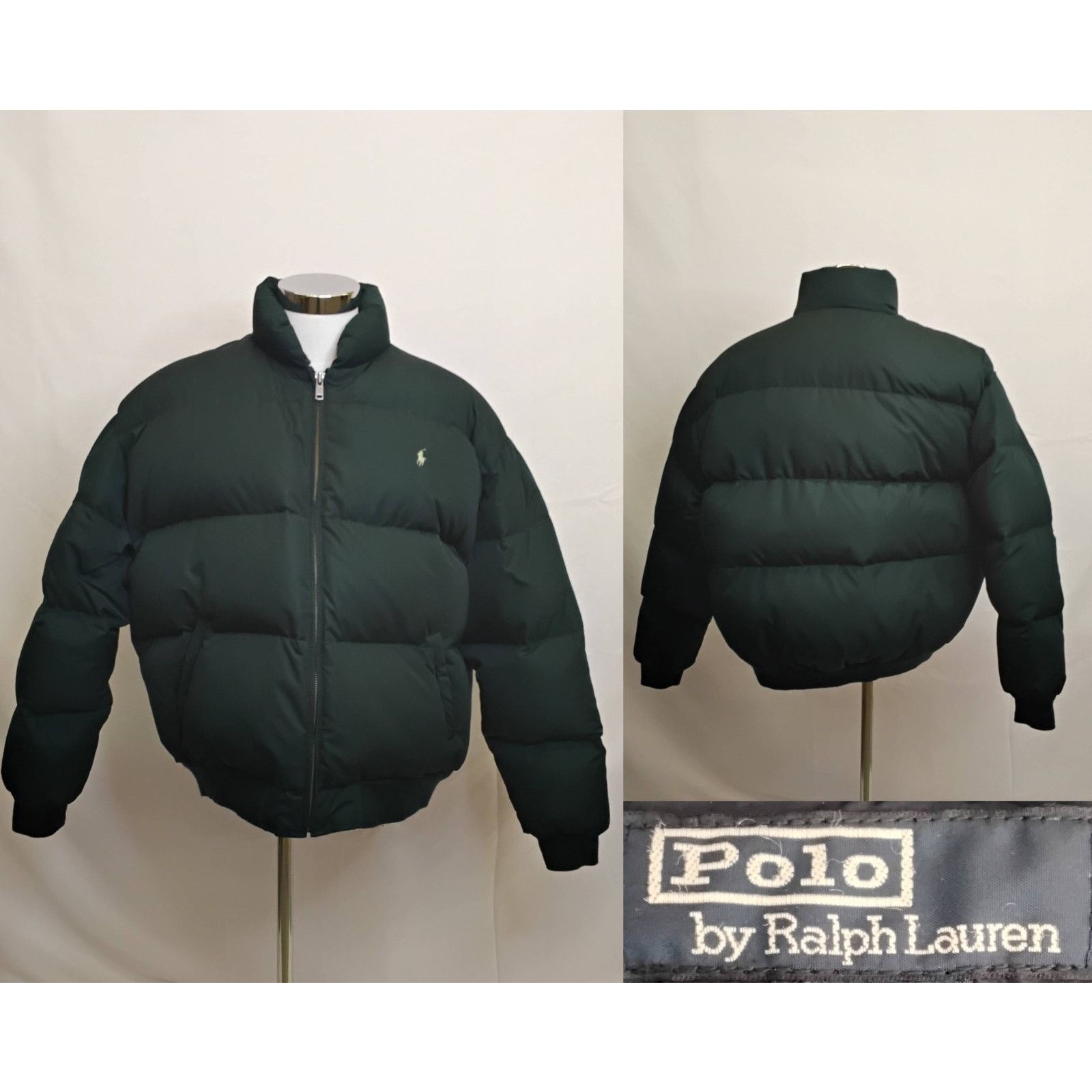 Polo Ralph Lauren Down Jacket Men's XL Green Quilted Puffer