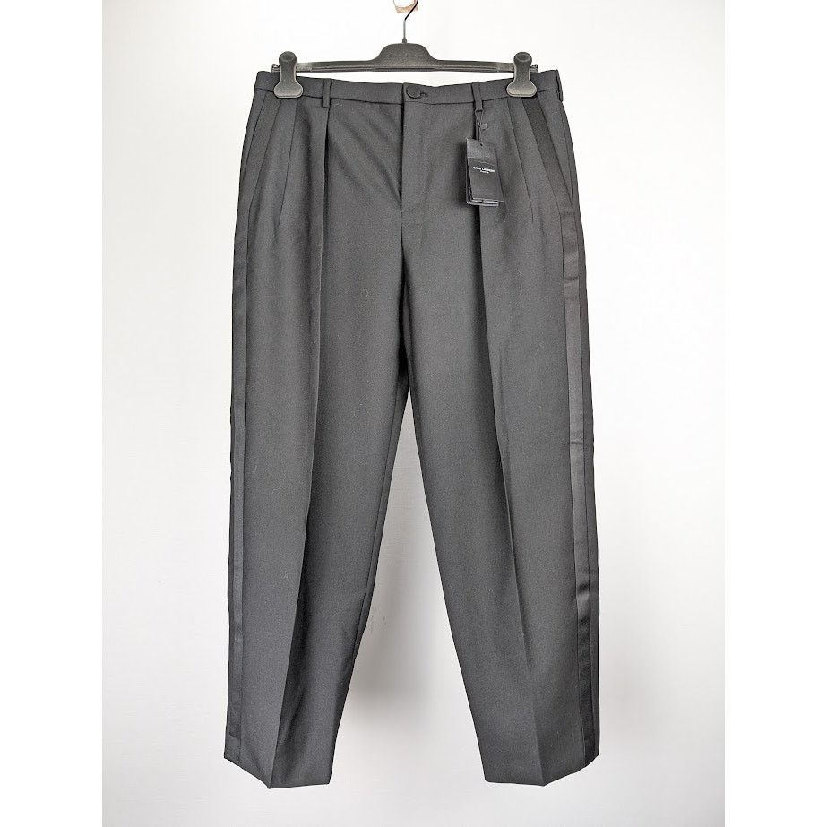 Saint Laurent Paris o1rshd1 Twill Smoking Court Pant in Noir Size US 36 / EU 52 - 1 Thumbnail