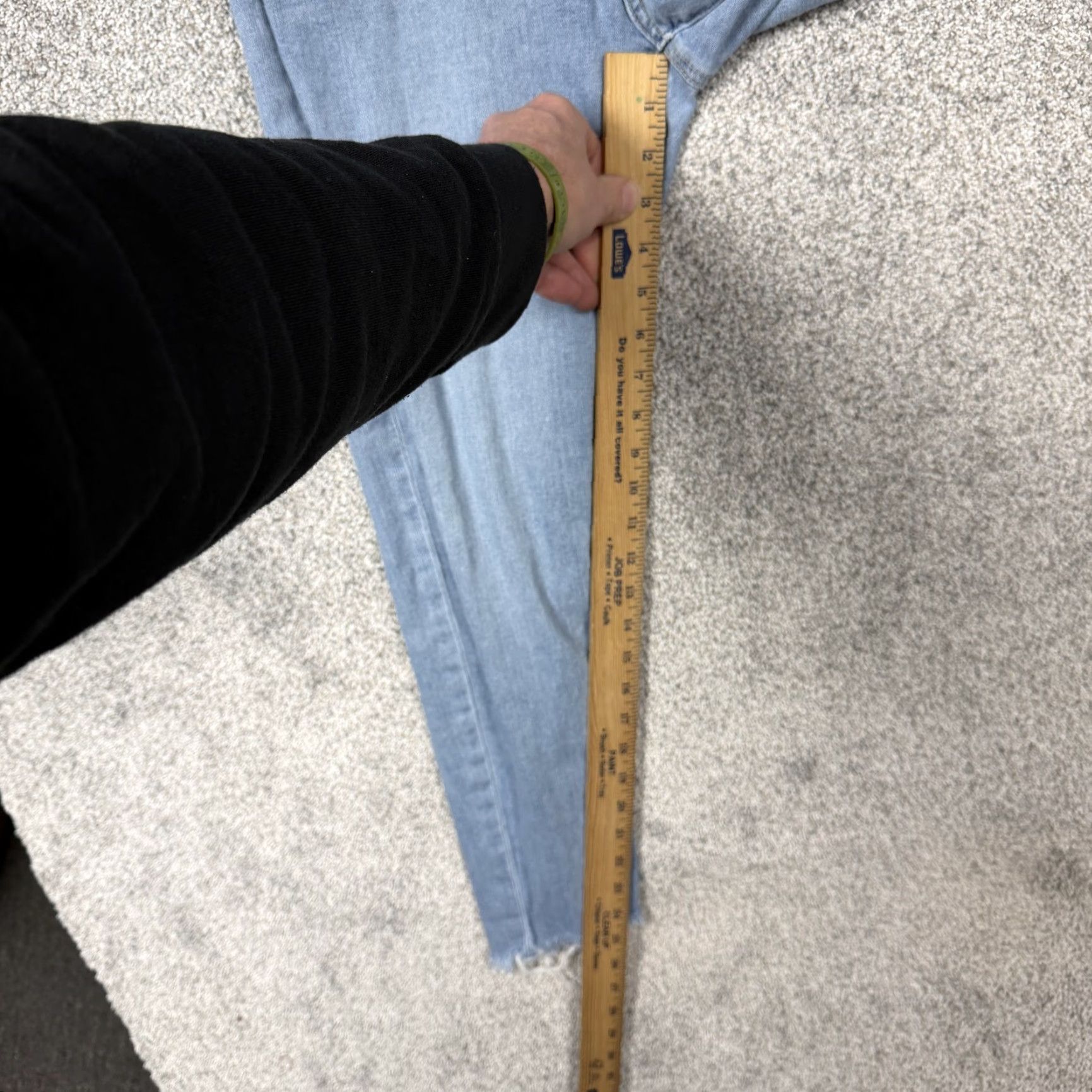 Loft VINTAGE Loft Skinny Crop Jeans Womens 10/30 32x25 Blue Light Wash Raw Hem Stretch Denim Size 32" / US 10 / IT 46 - 4 Thumbnail